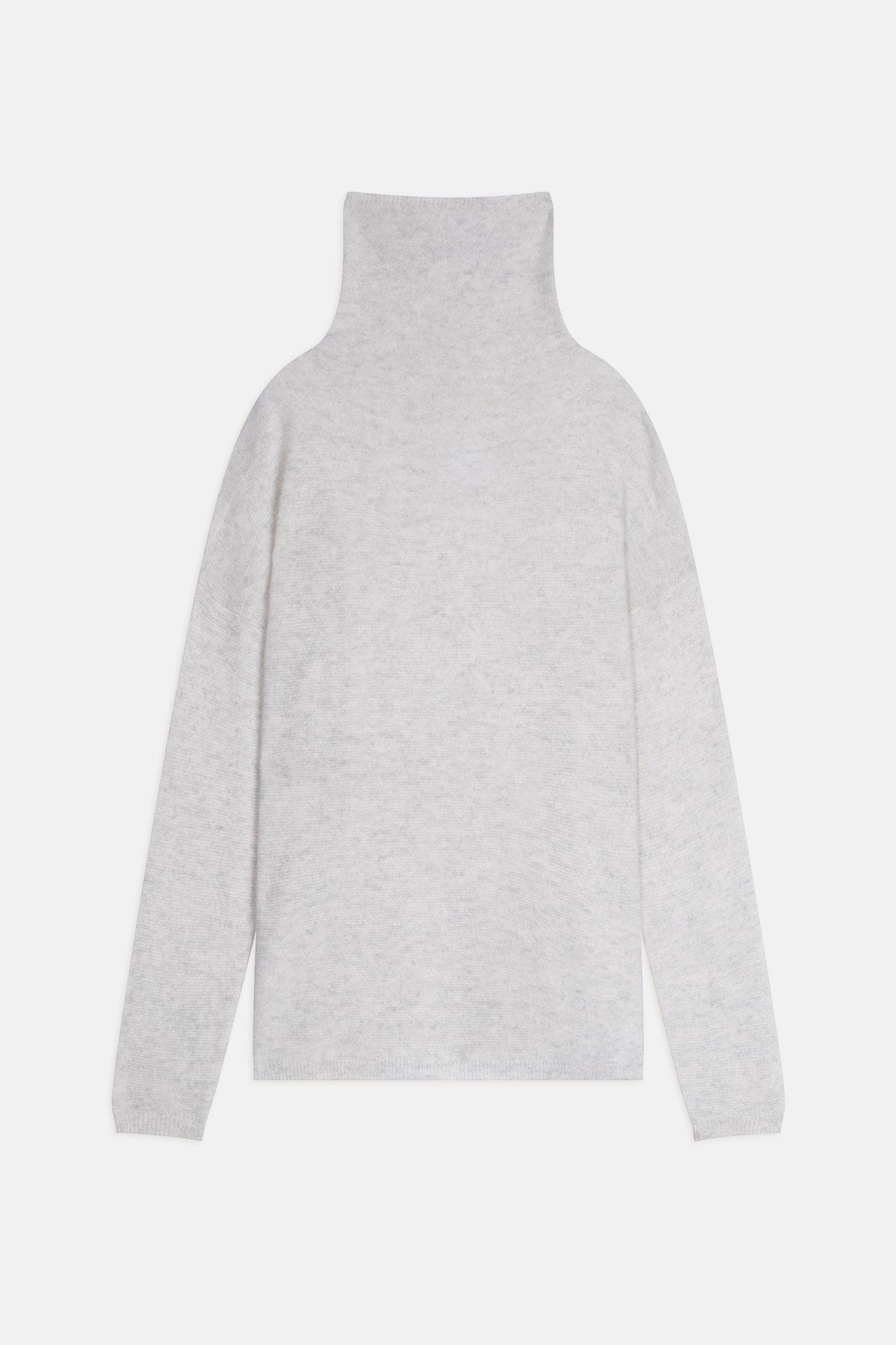 blantyre pull col roulé gris perle chiné