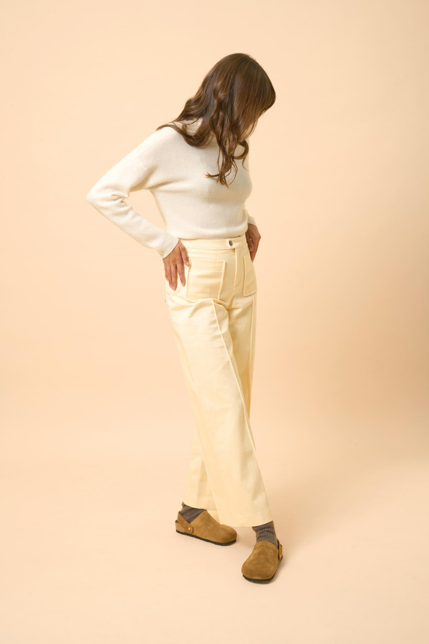 BLANTYRE ivory turtleneck sweater
