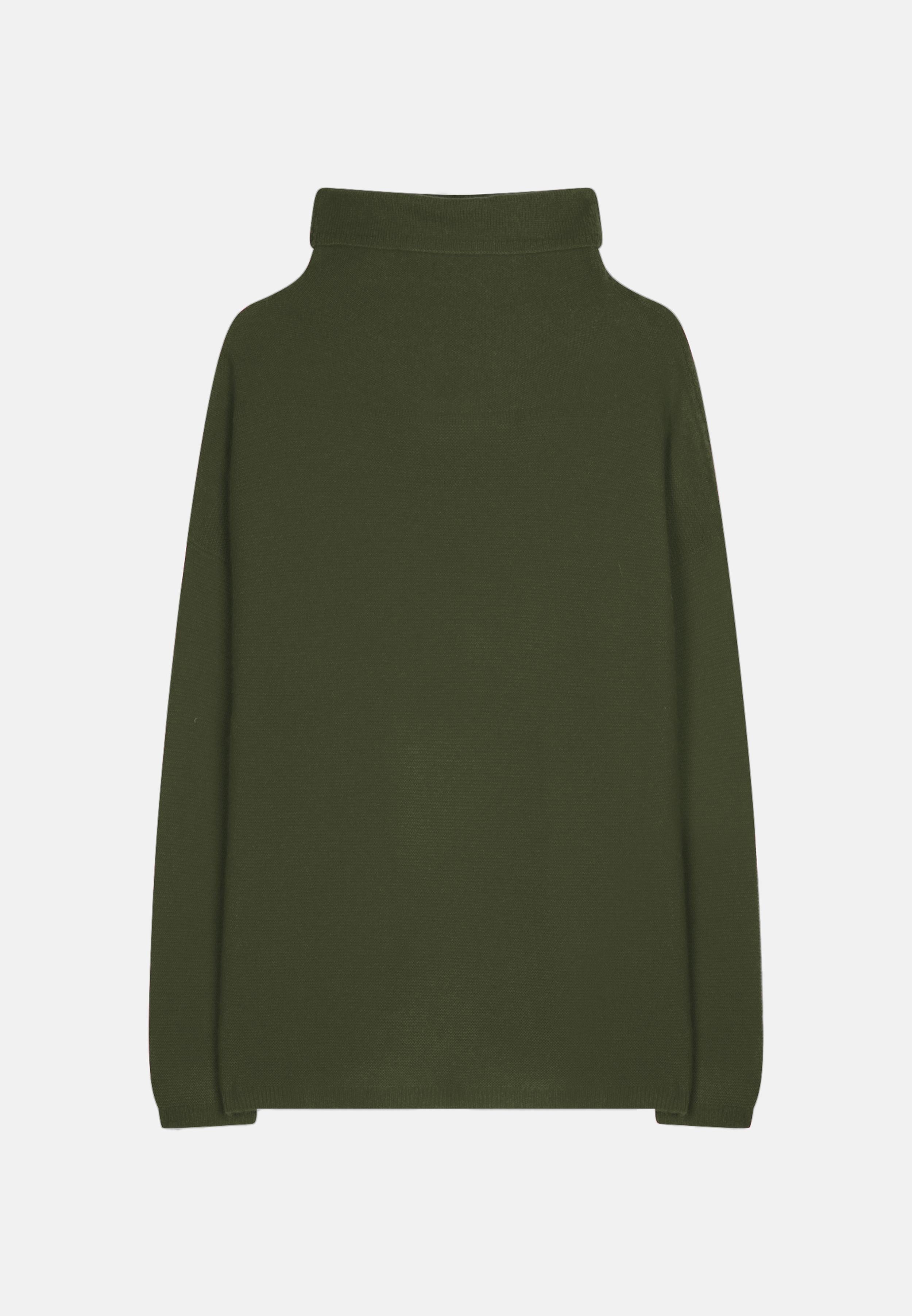 BLANTYRE pull col roulé kaki