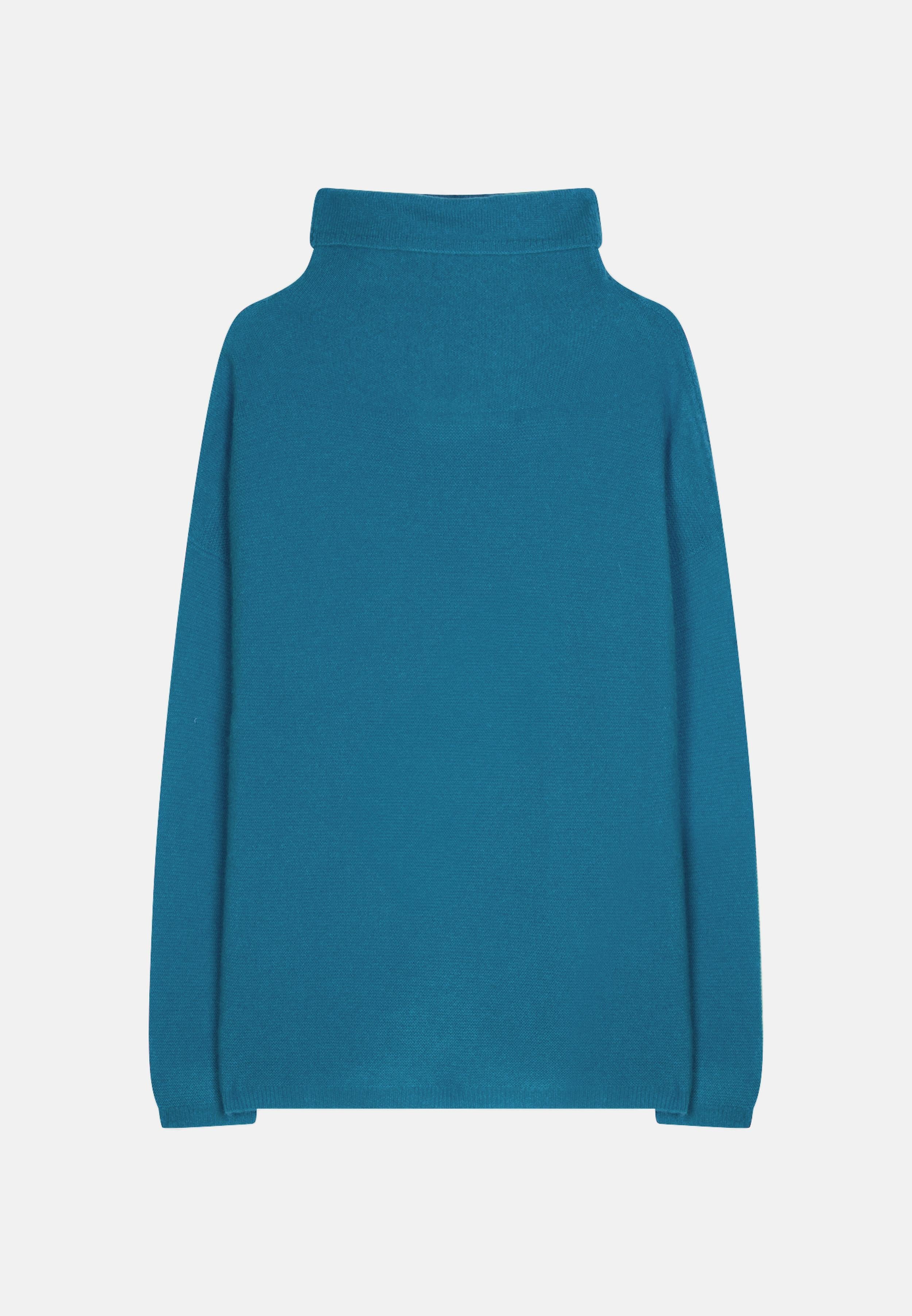 BLANTYRE pull col roulé paon