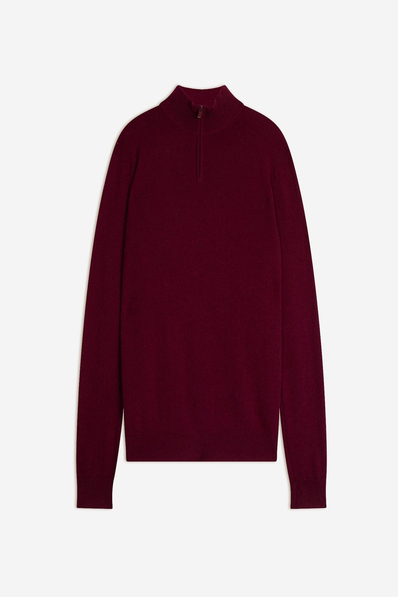 BRADLEY burgundy trucker collar sweater