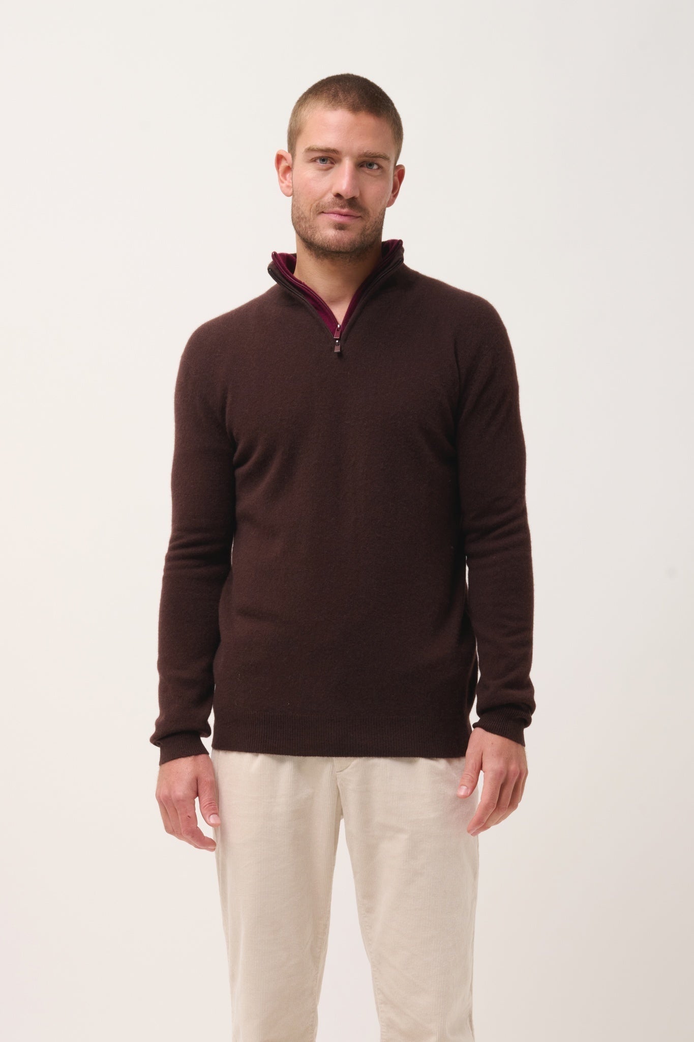 BRADLEY pull col camionneur choco