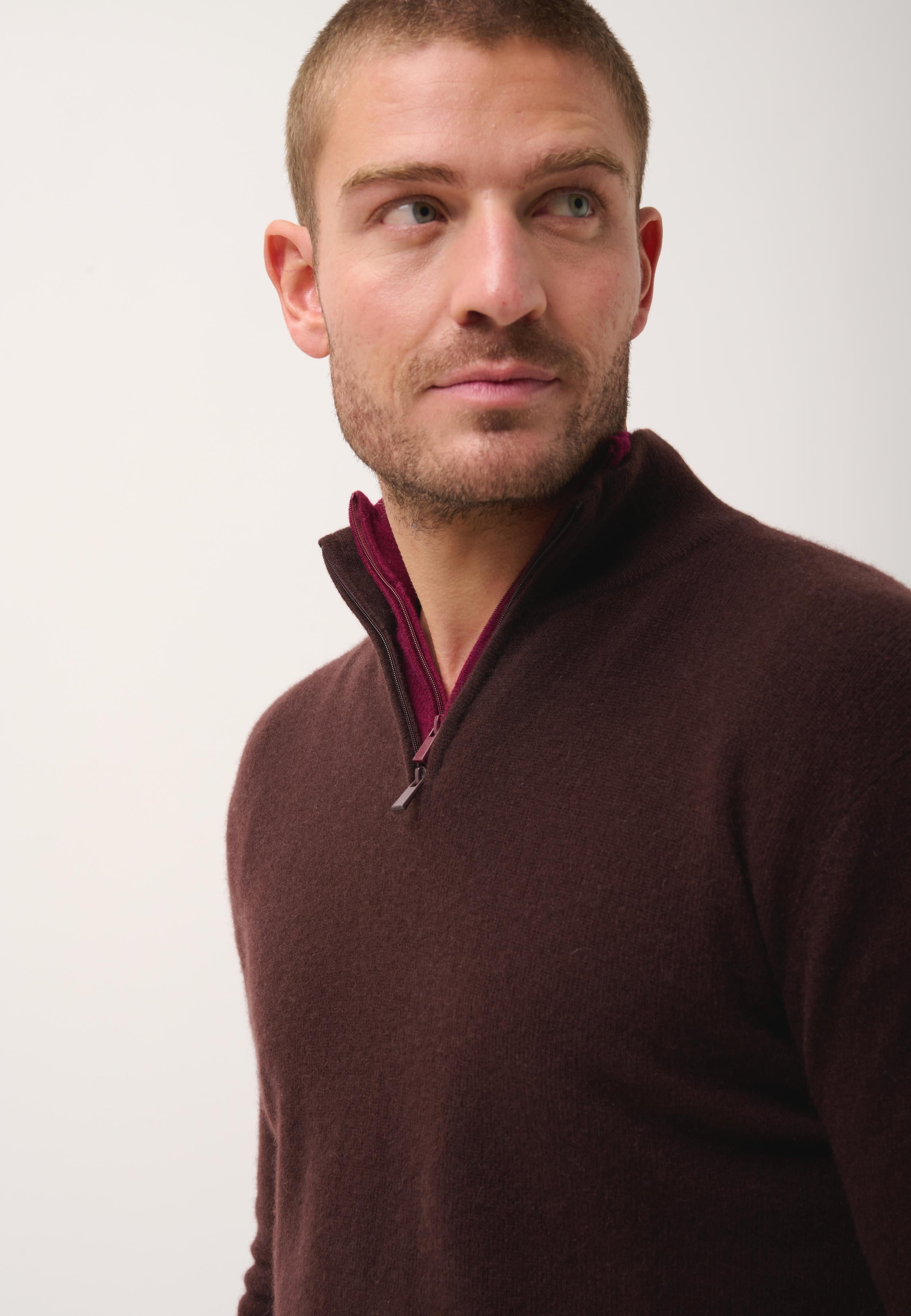 BRADLEY sweater trucker neck choco