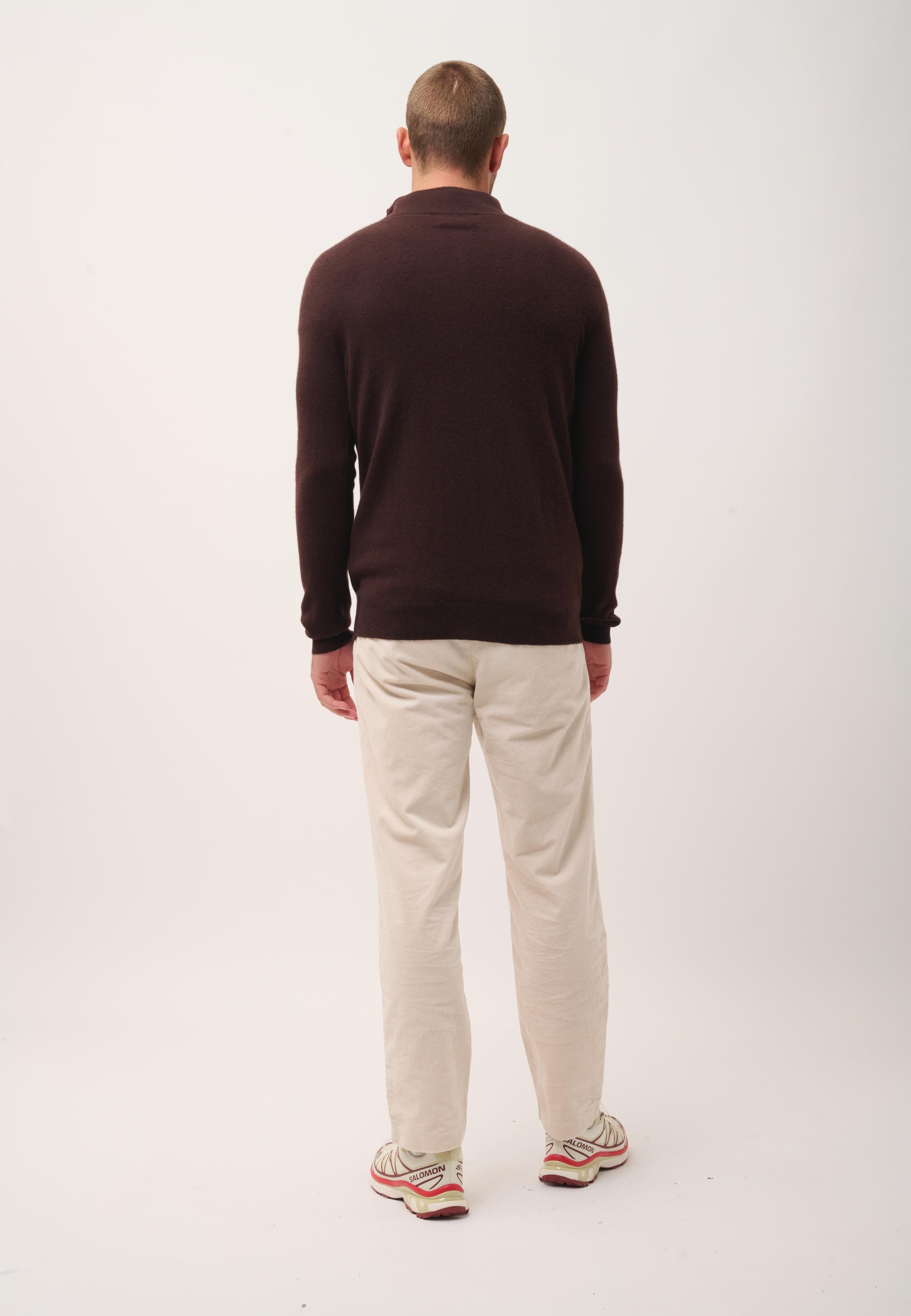 BRADLEY sweater trucker neck choco