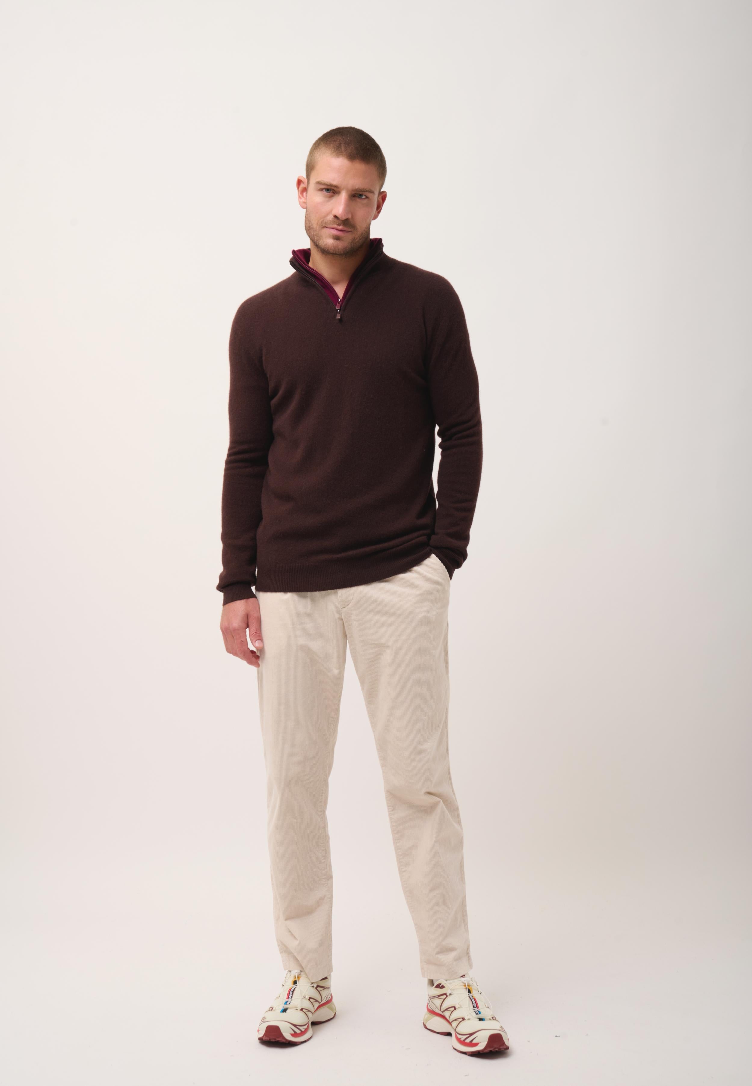 BRADLEY sweater trucker neck choco