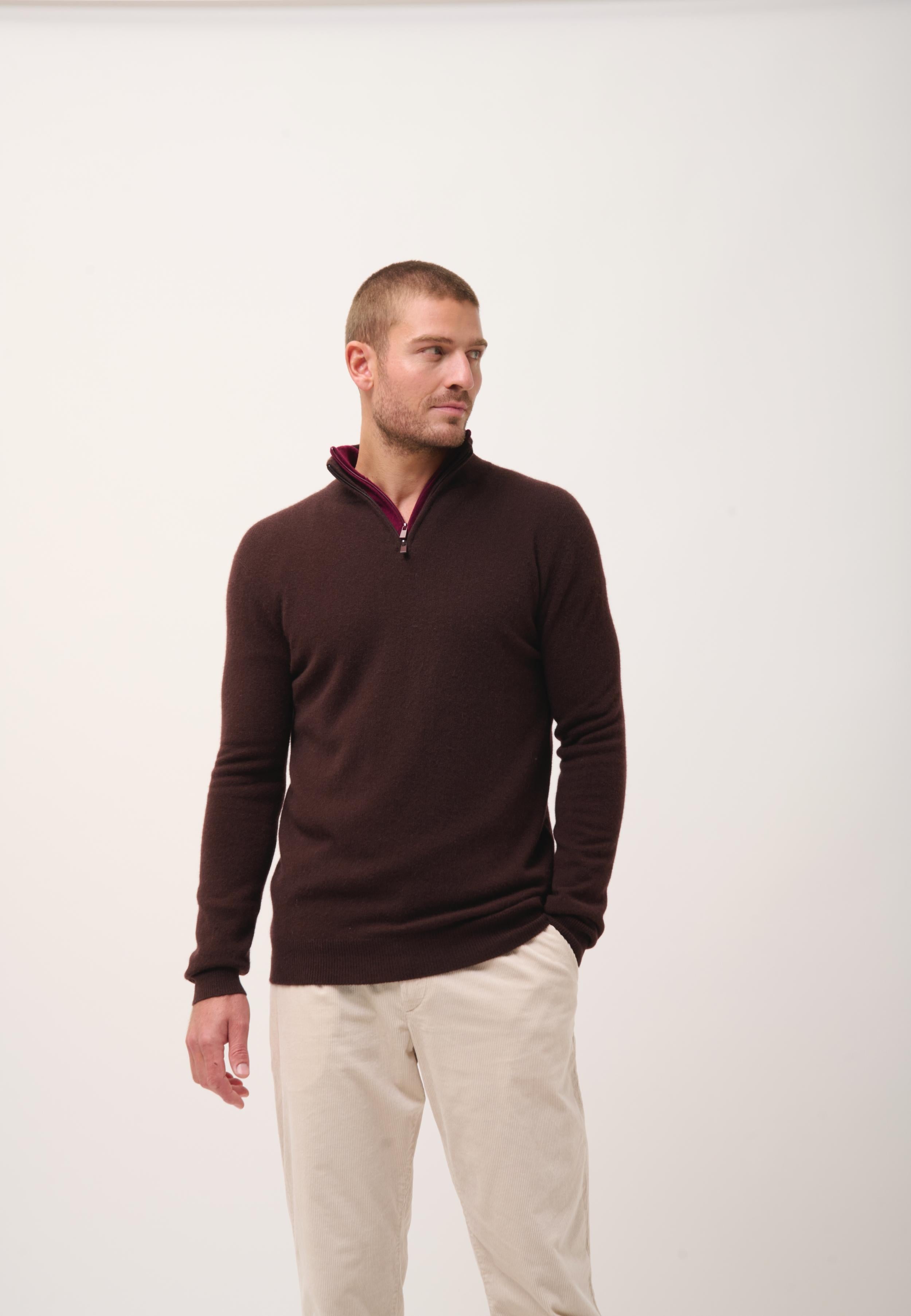BRADLEY pull col camionneur choco