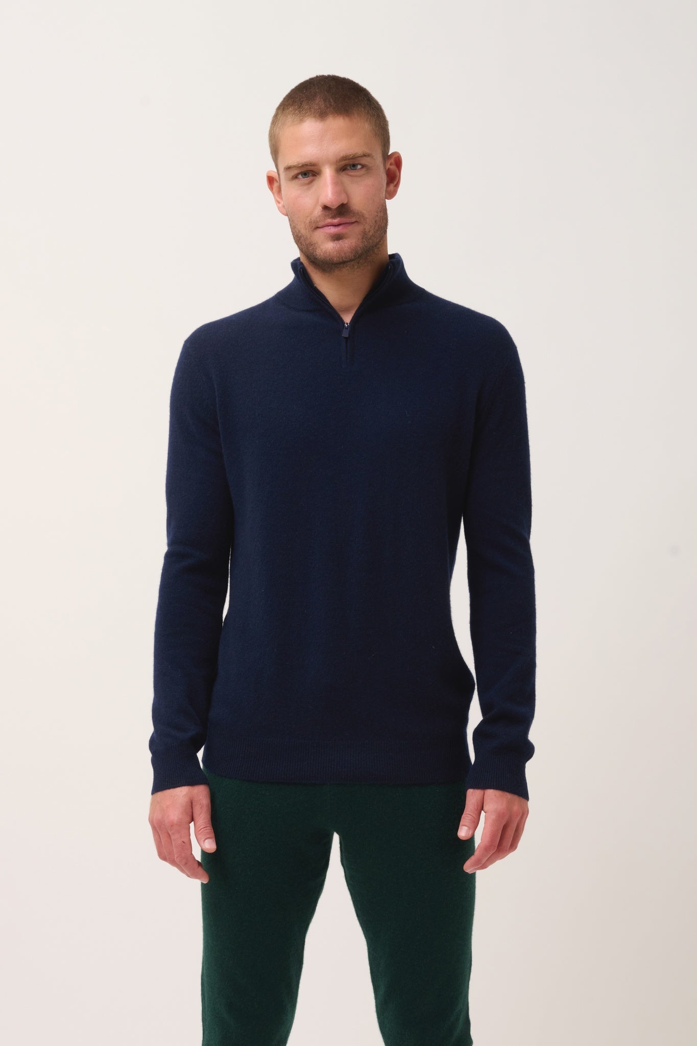 BRADLEY trucker-neck sweater navy