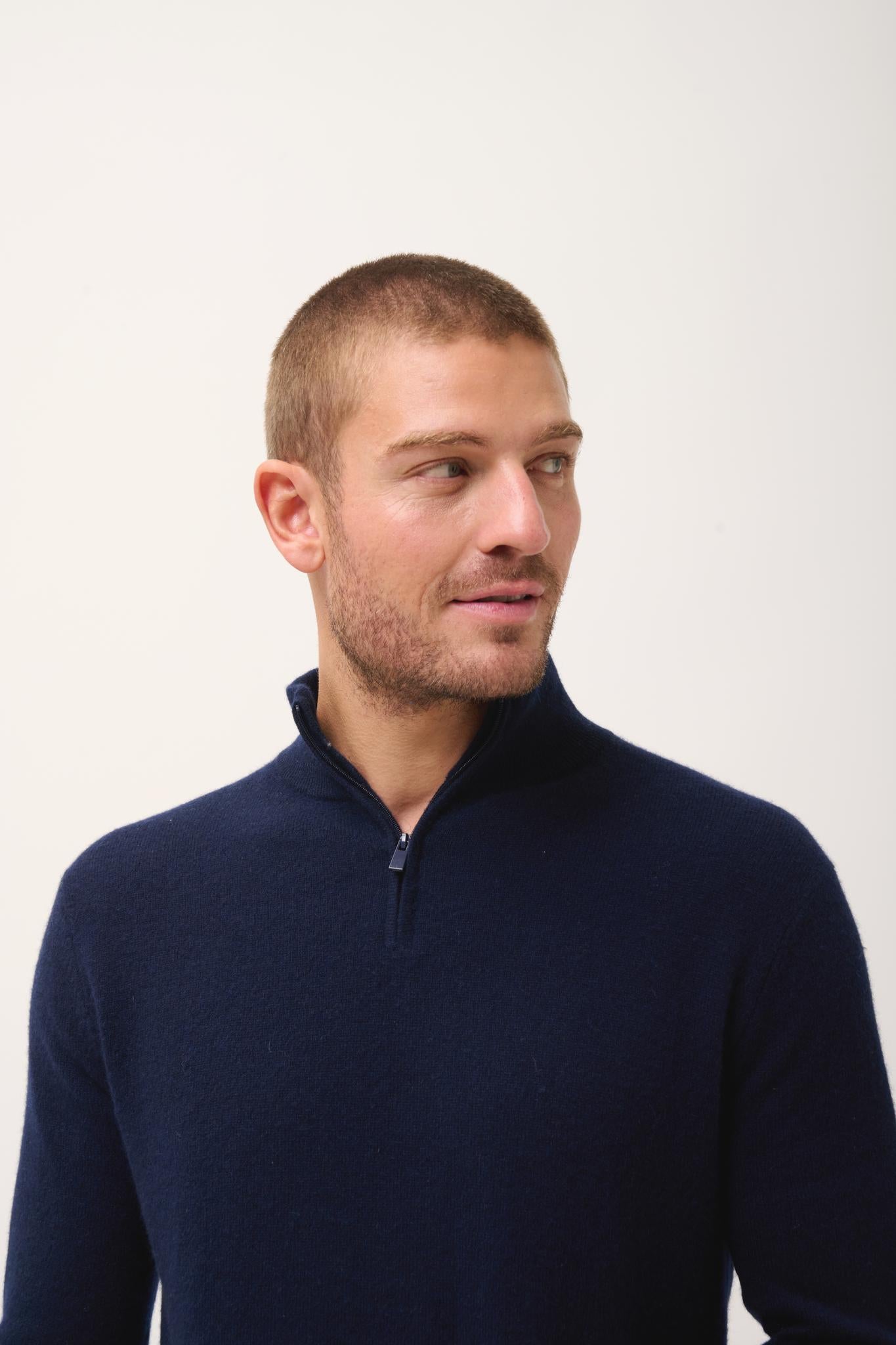 BRADLEY pull col camionneur navy