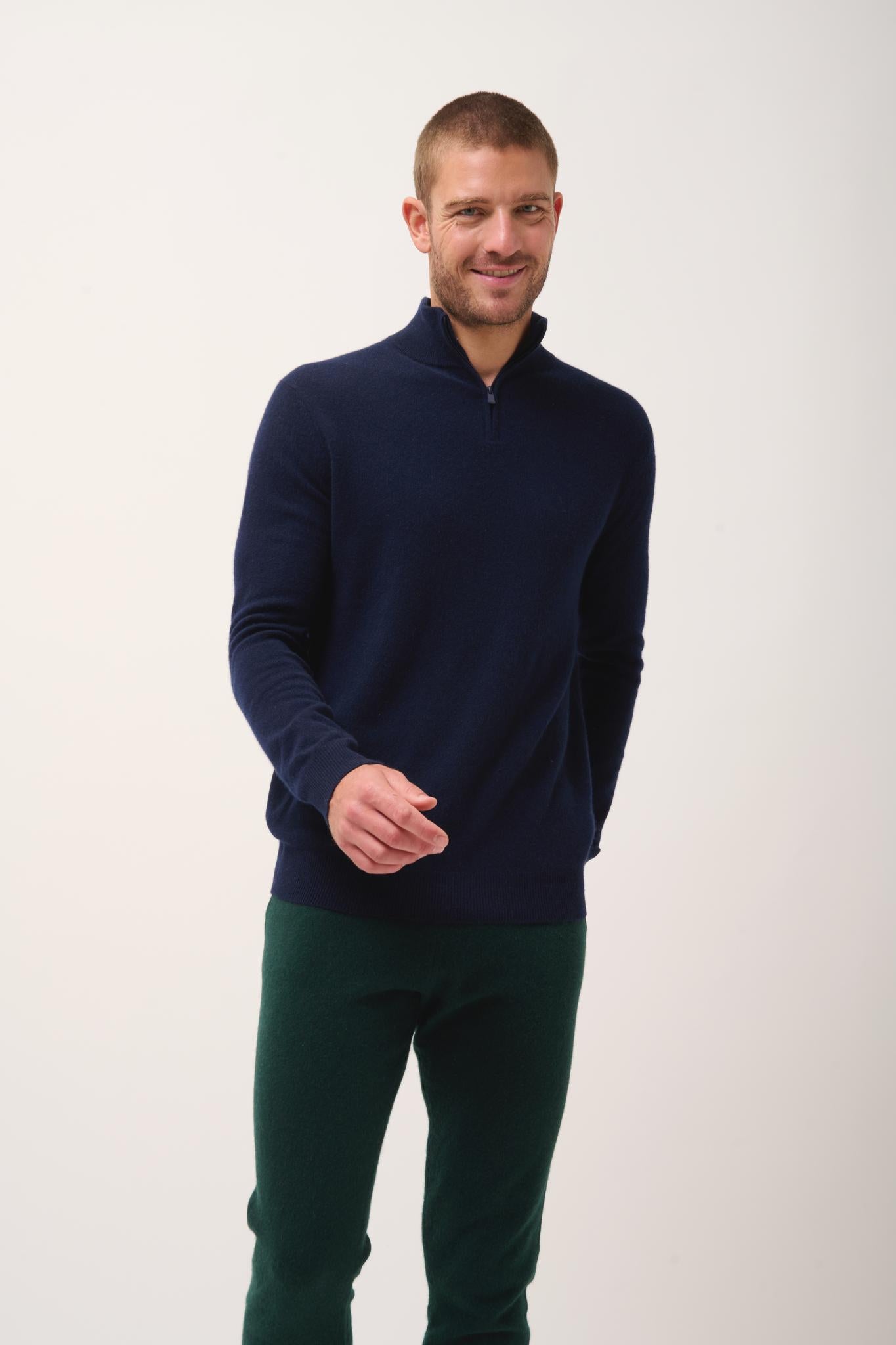 BRADLEY pull col camionneur navy
