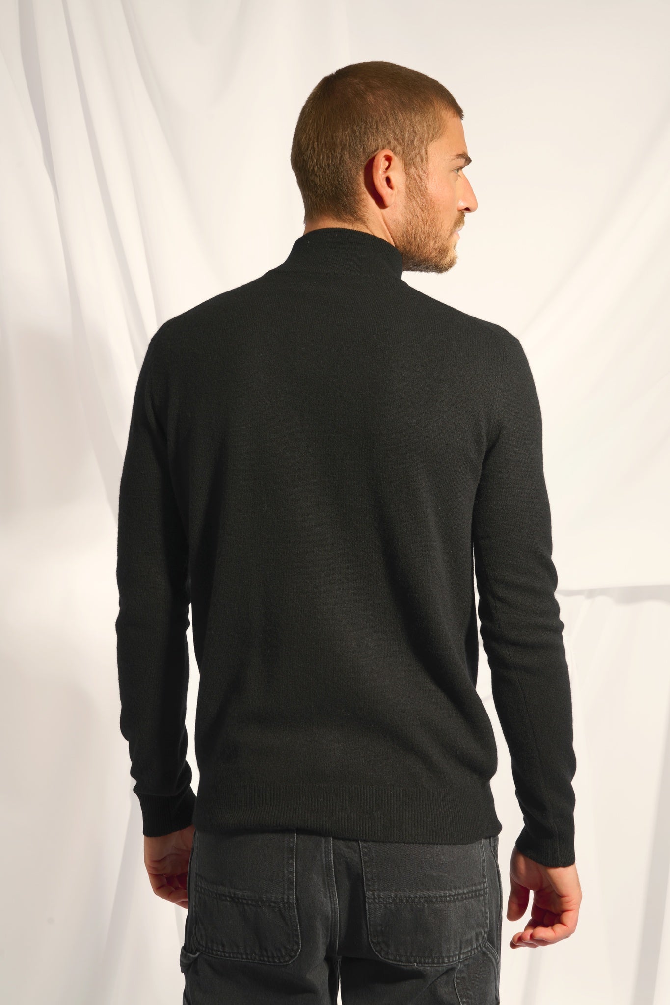 BRADLEY pull col camionneur noir