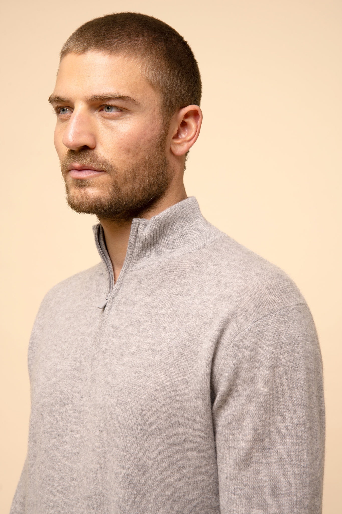 BRADLEY pull col camionneur nuage chiné