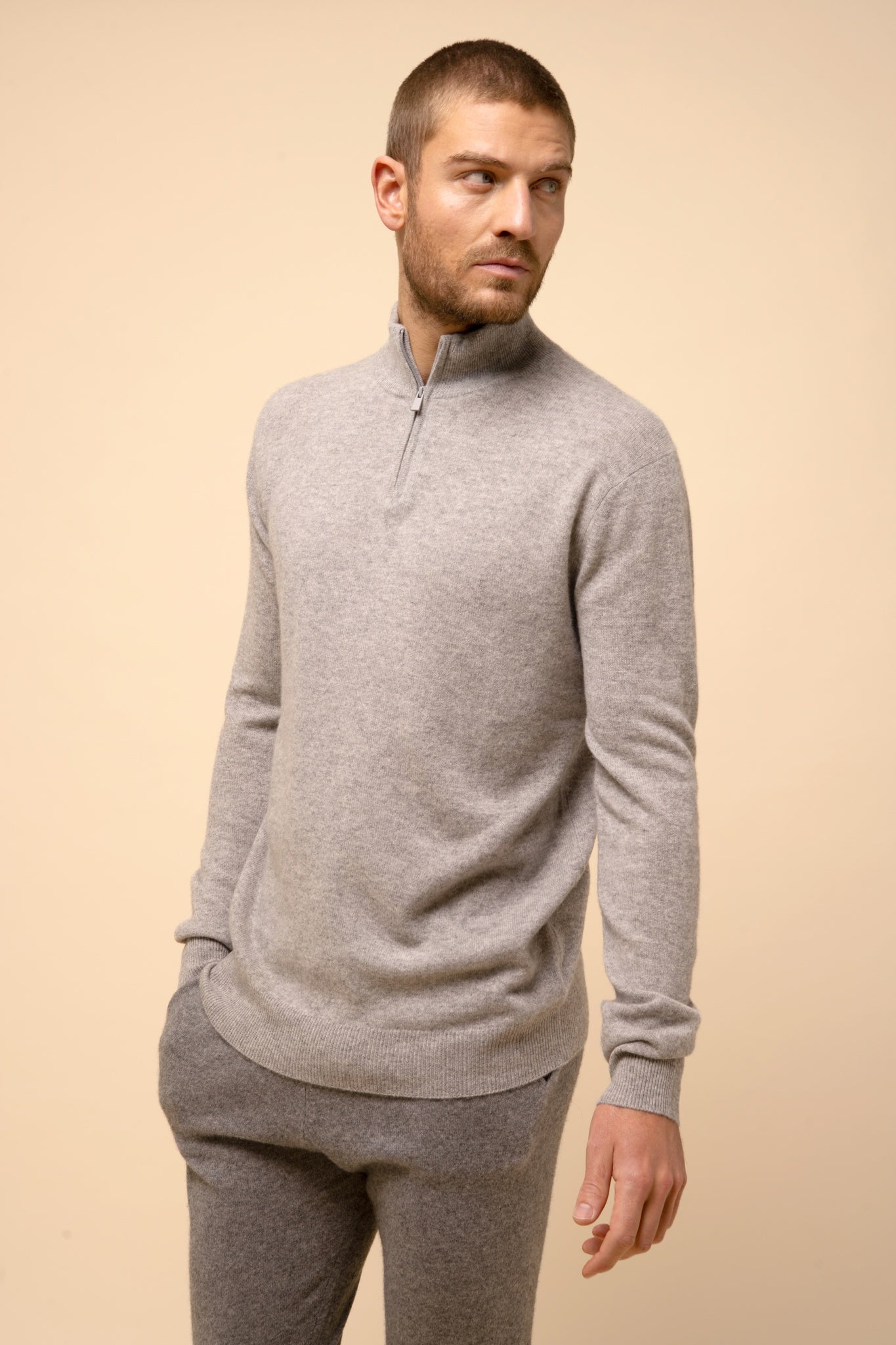 BRADLEY pull col camionneur nuage chiné