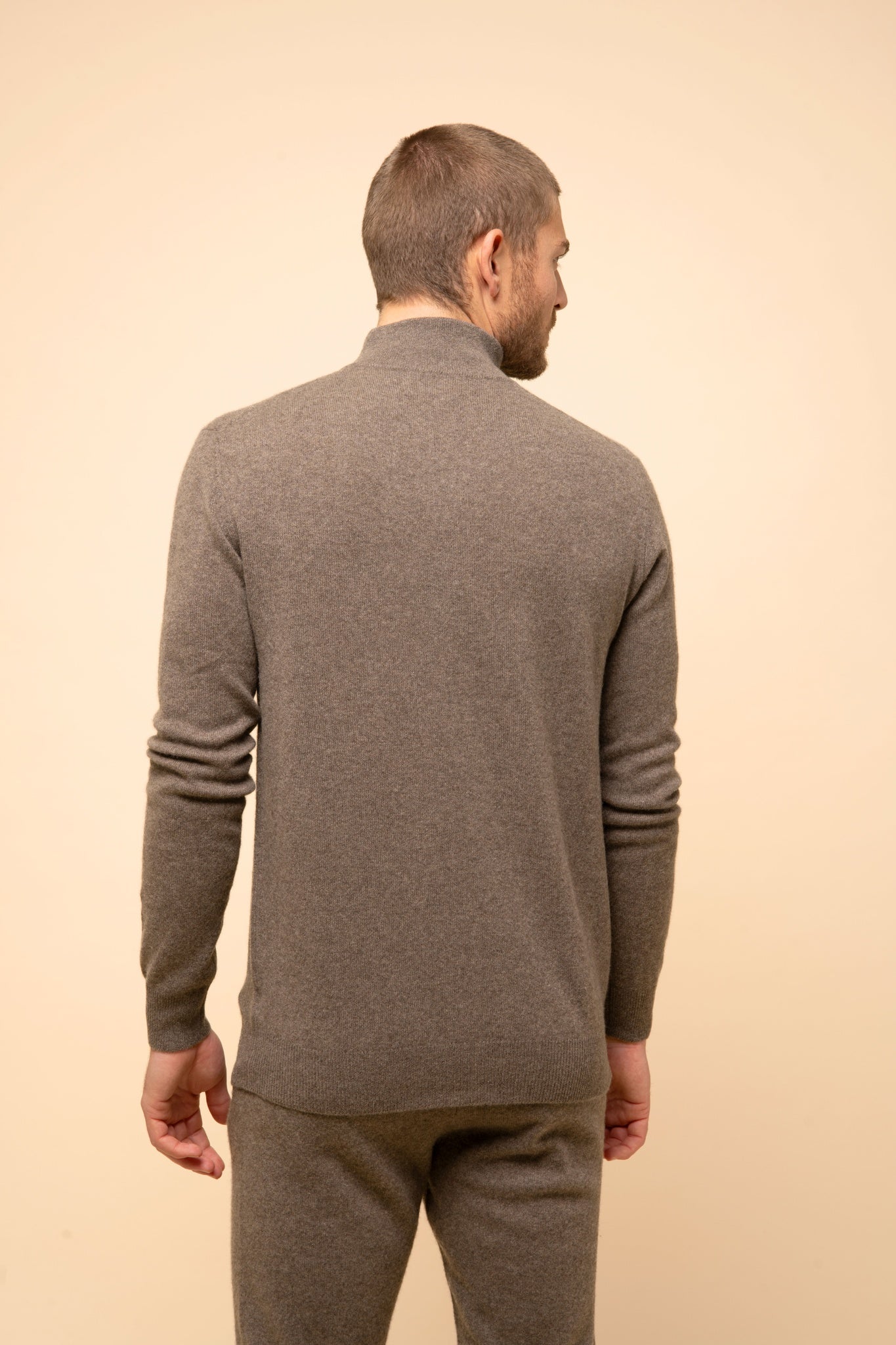 BRADLEY pull col camionneur taupe chiné