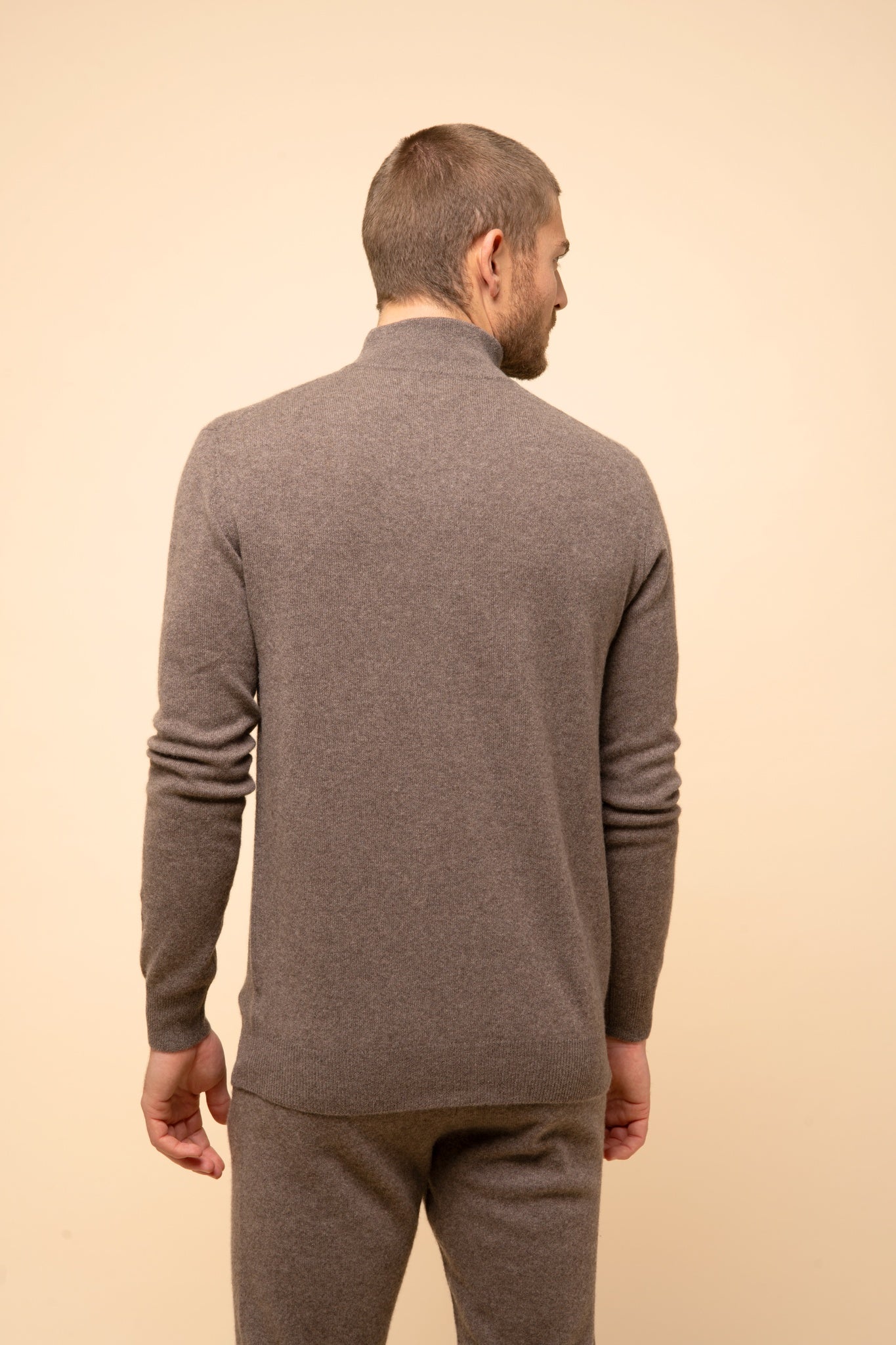 BRADLEY pull col camionneur taupe chiné