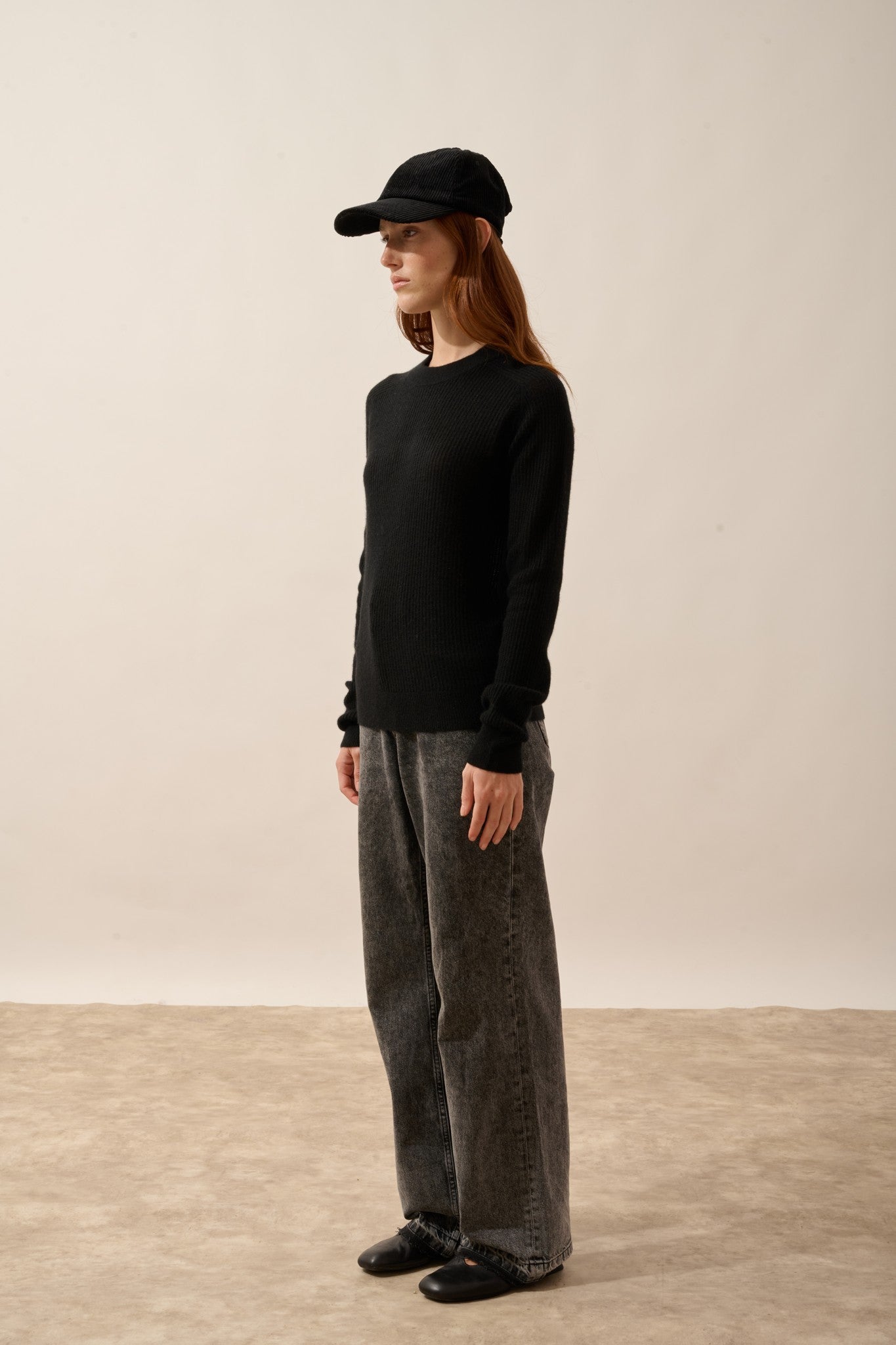 Callie black crew neck sweater