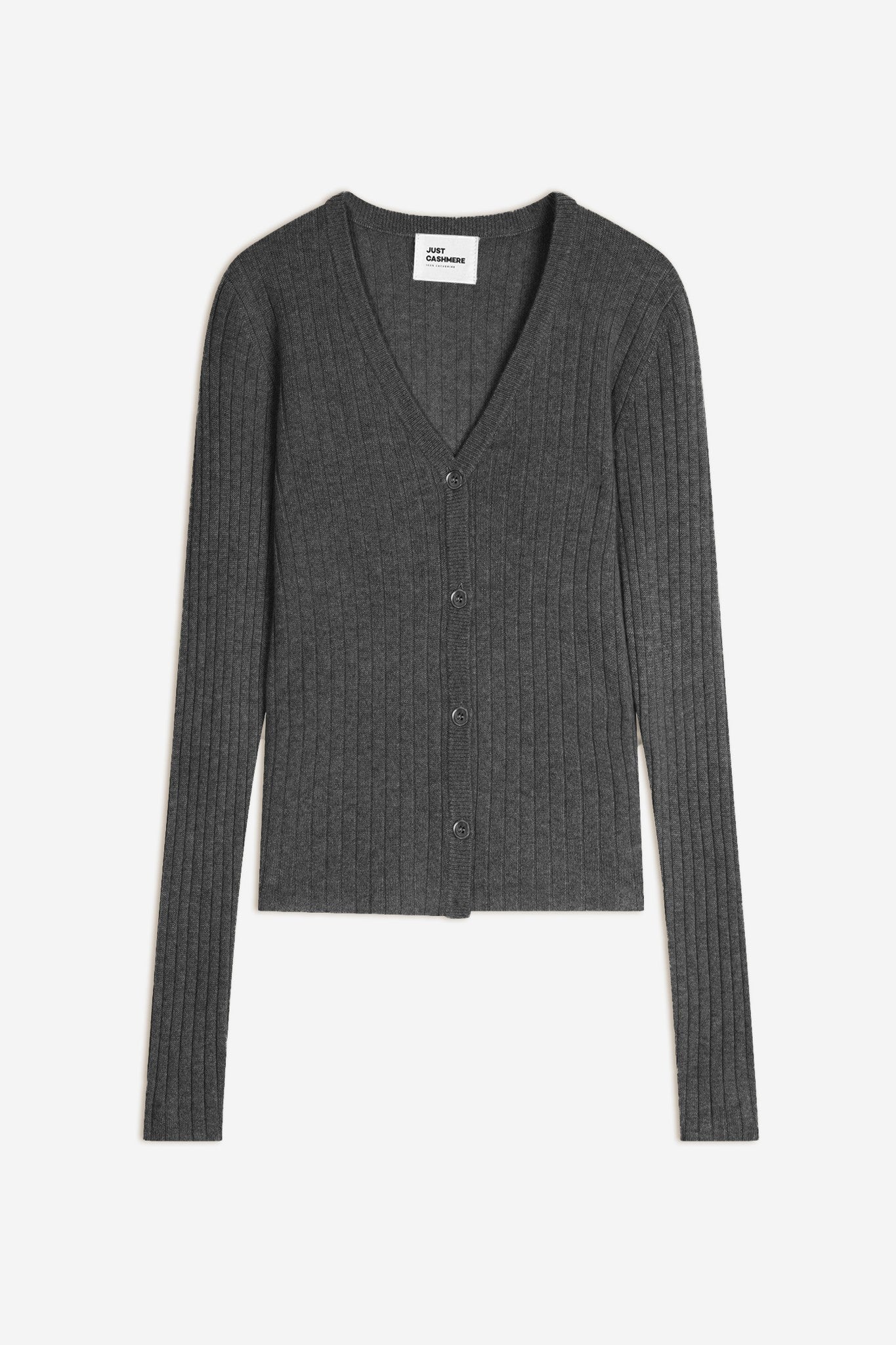 camille cardigan col v anthracite chiné