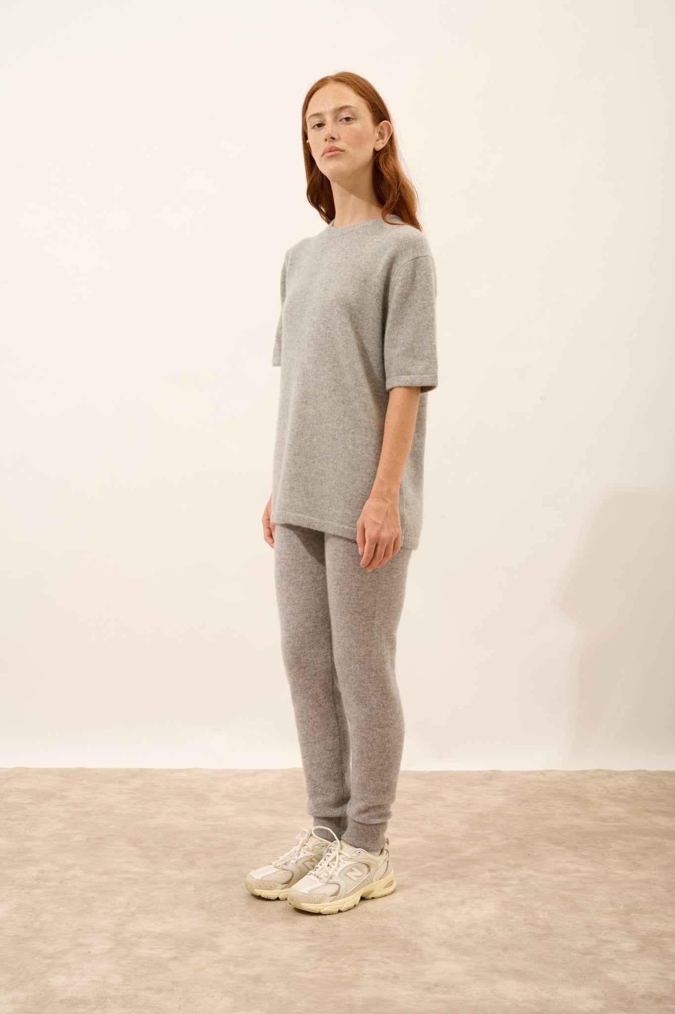 CARLA round neck T-shirt in heather gray