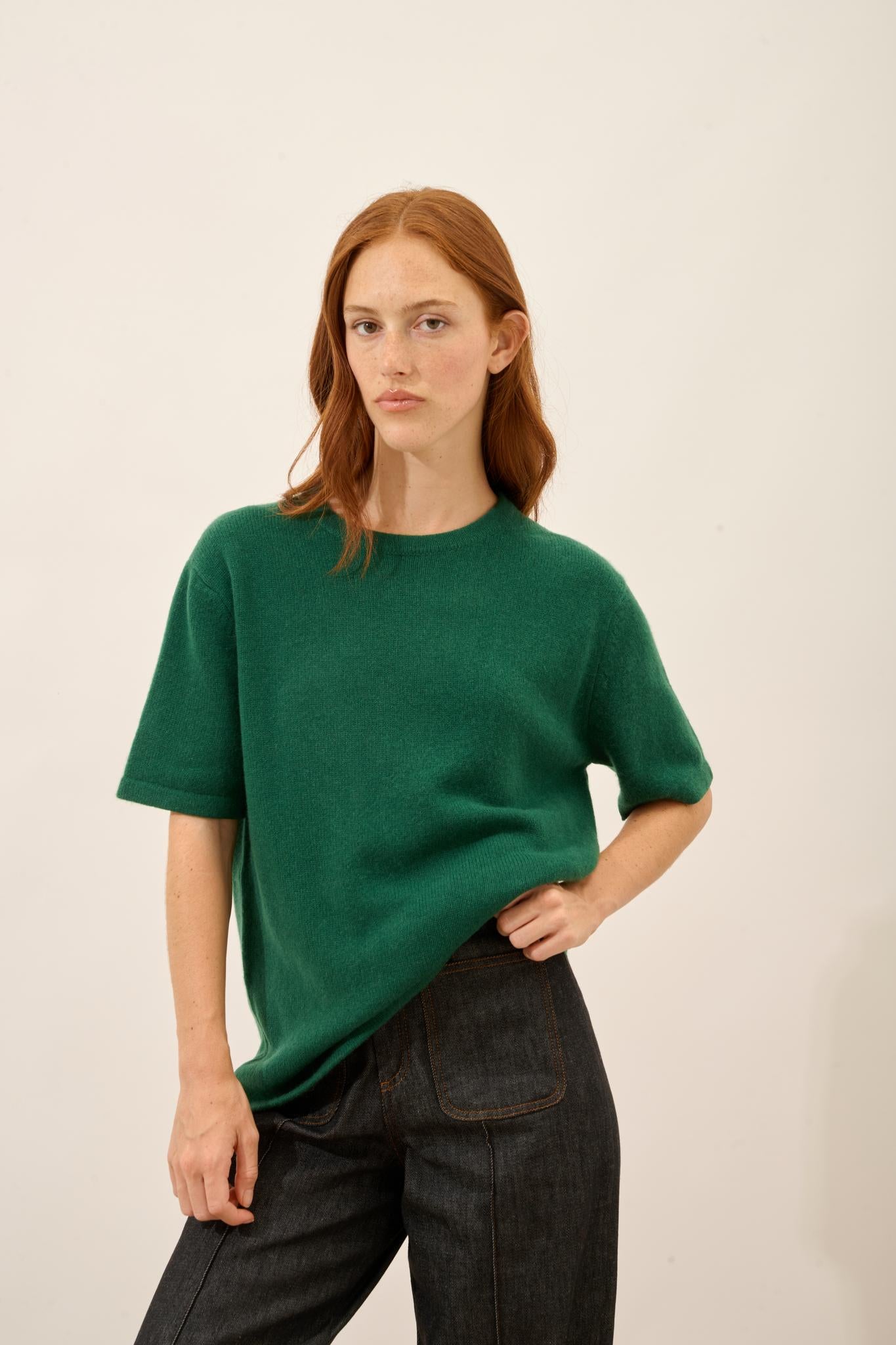 CARLA t-shirt round neck fir tree