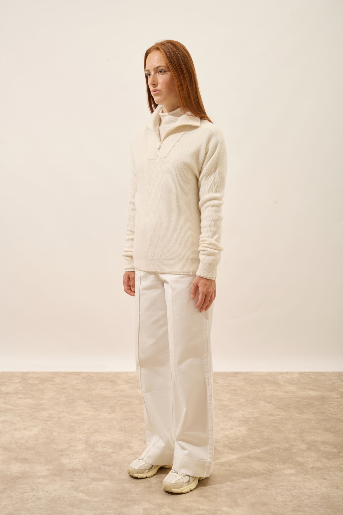 CASSIOPÉE pull camionneur ivoire