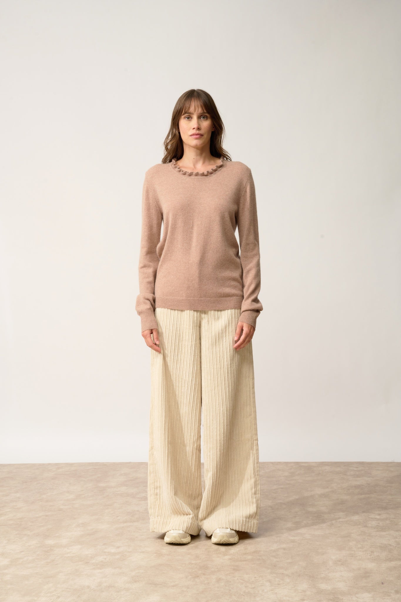 CHARLIE high neck sweater camel mottled