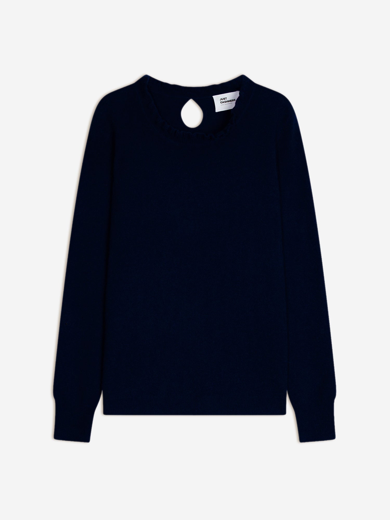 CHARLIE pull col montant navy