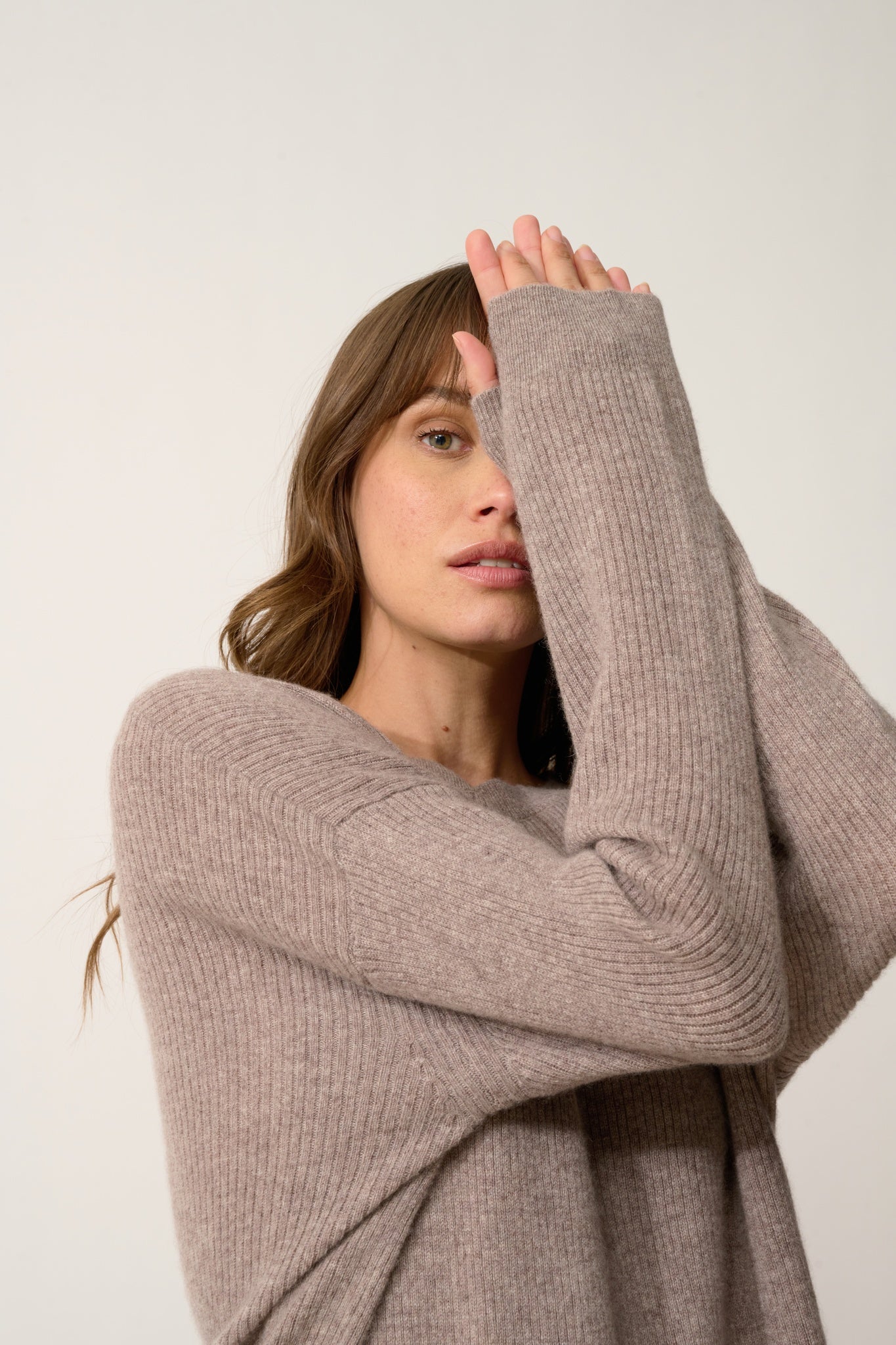 CHARLINE pull col rond caribou chiné