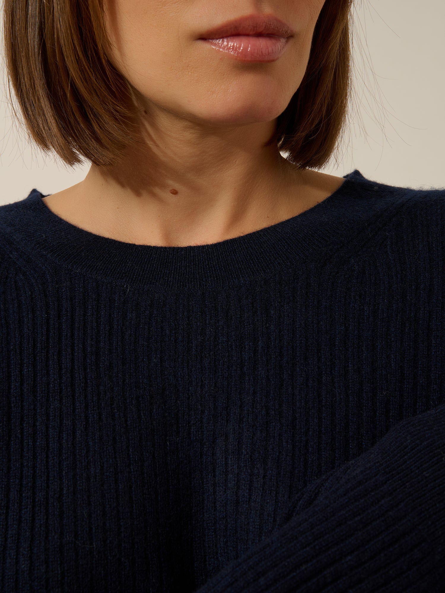 CHARLINE pull col rond navy