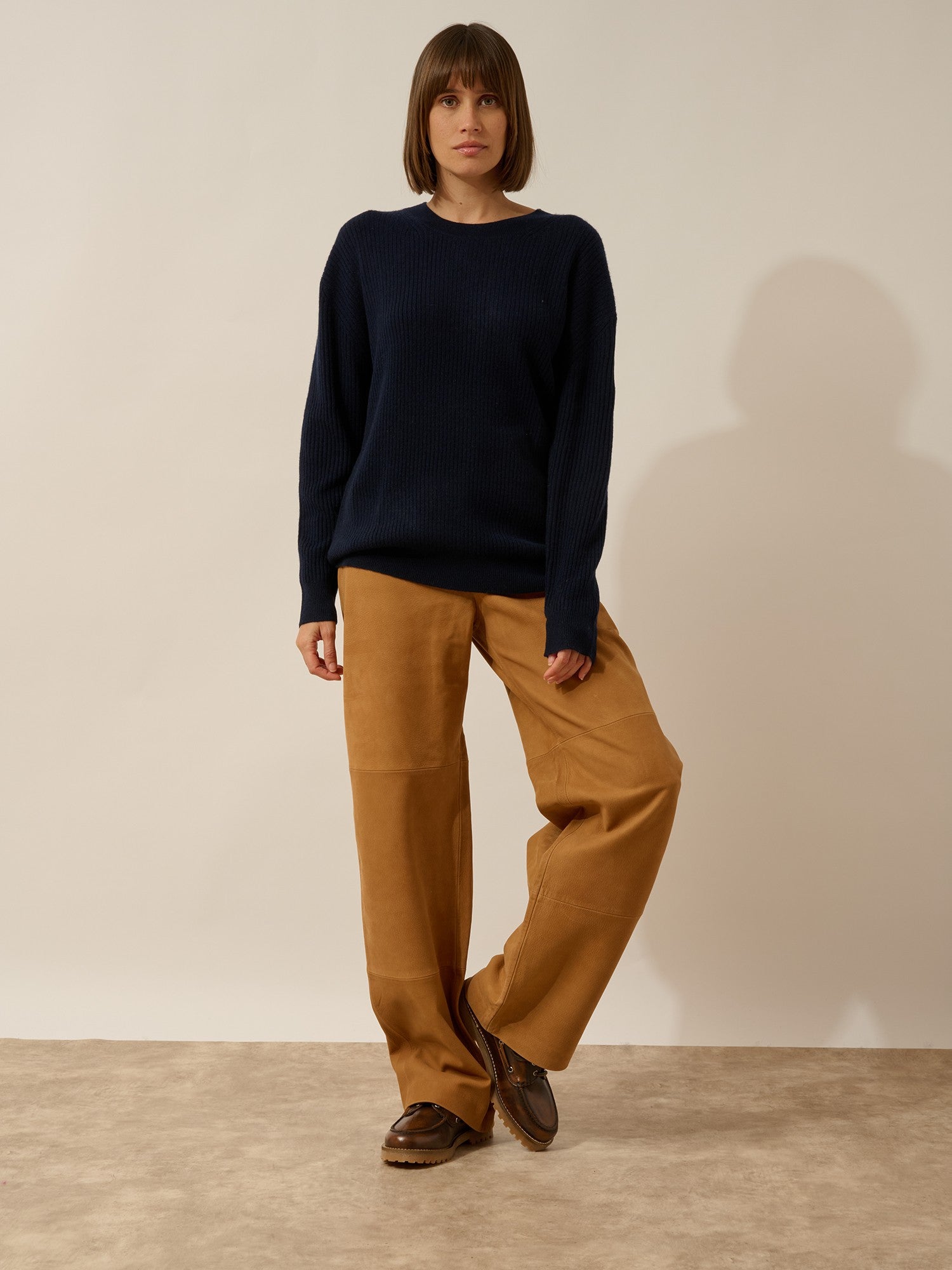 charline pull col rond navy