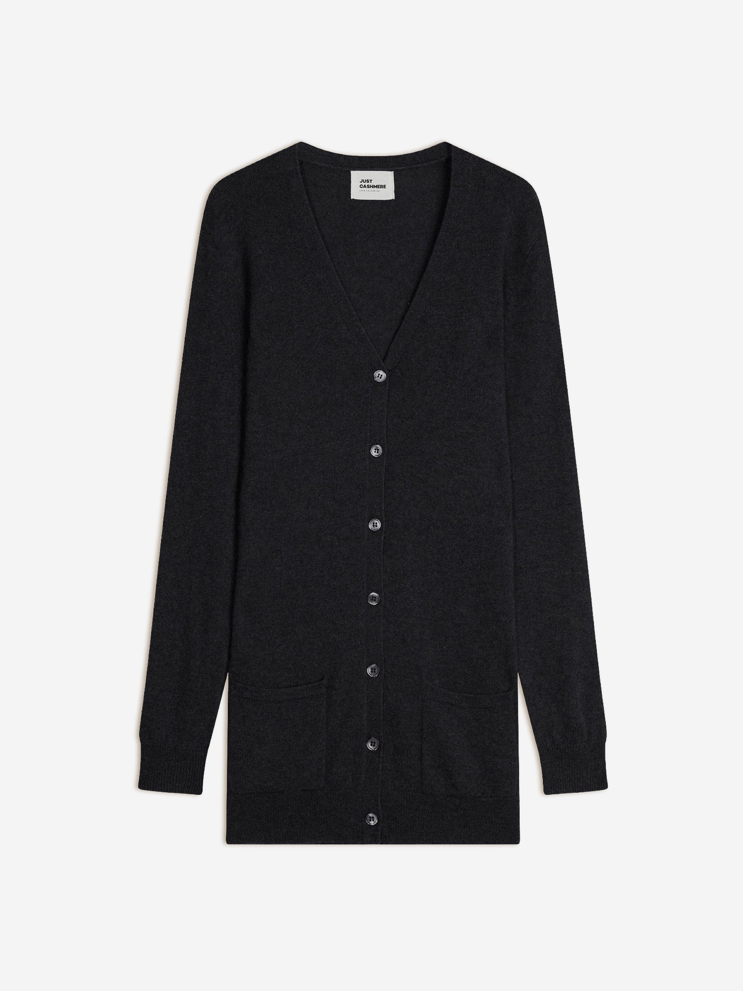 CHELSEA v-neck cardigan mottled black