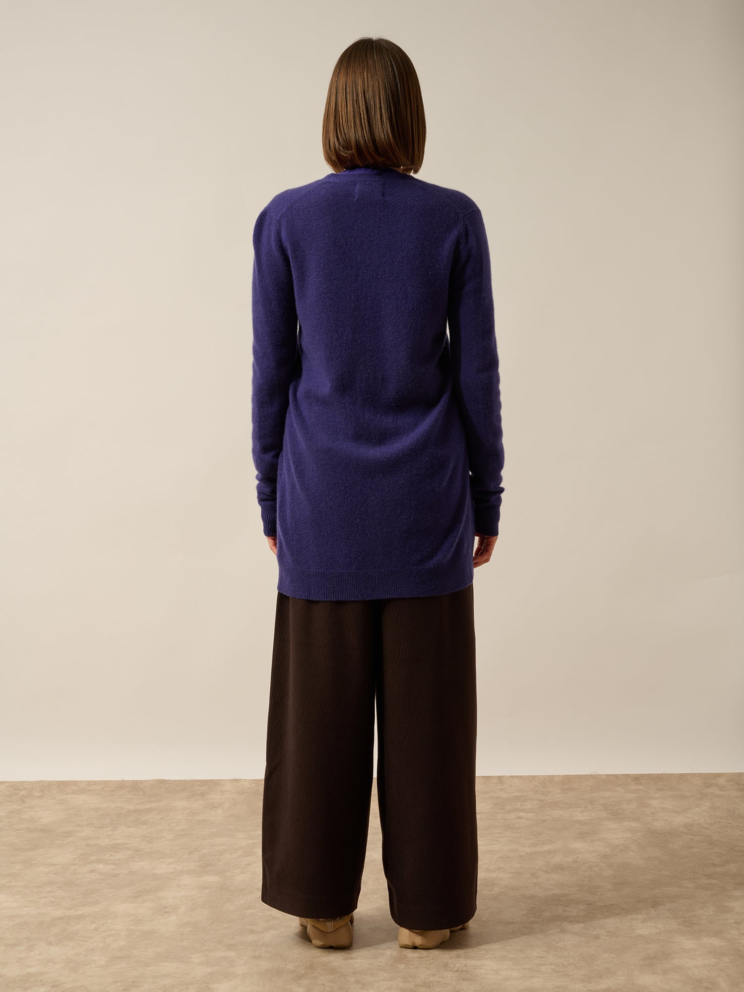 CHELSEA purple V-neck cardigan