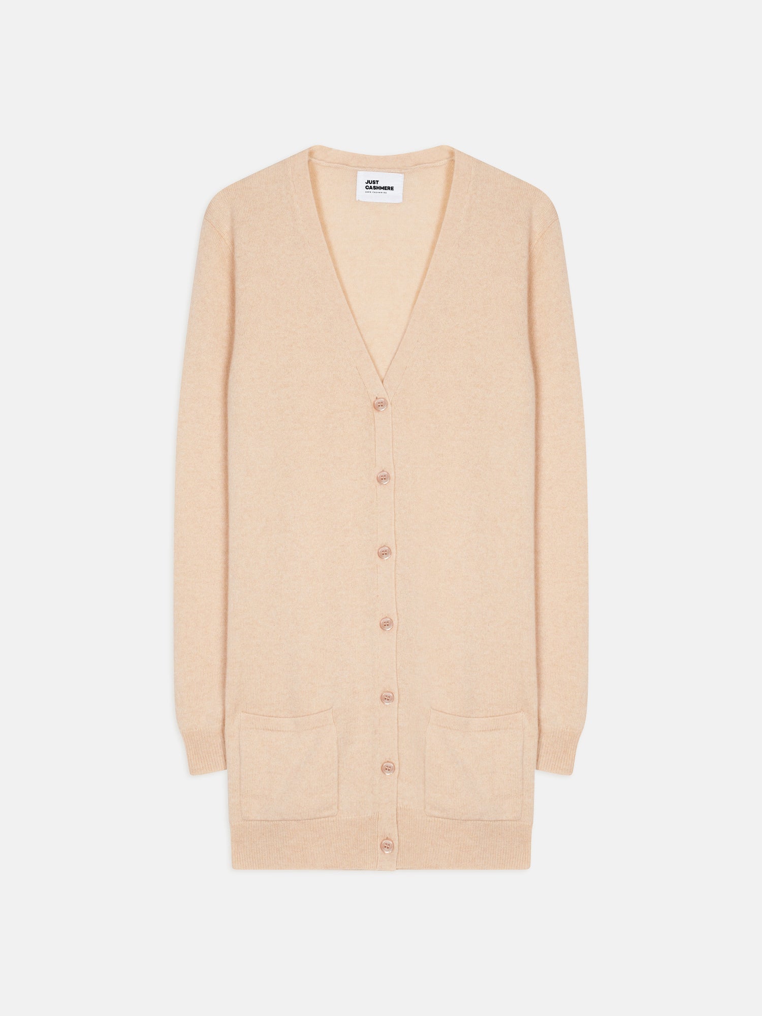 CHELSEA sand V-neck cardigan