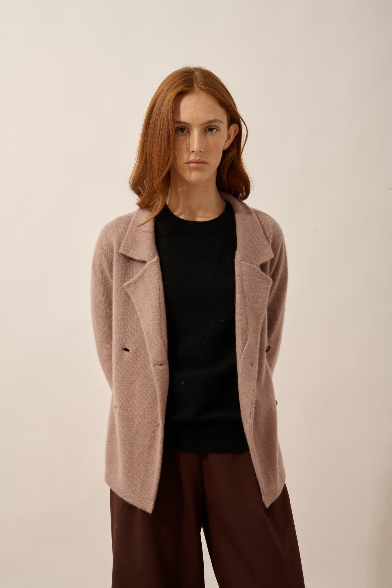 CHLOE veste boutonnée col tailleur 4 fils cuivre