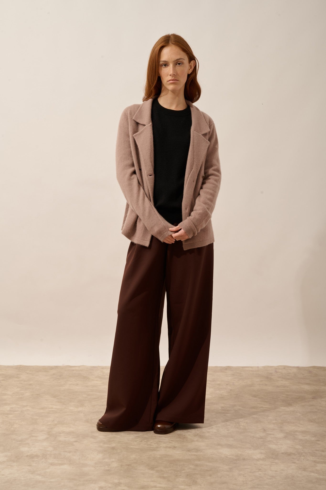 chloe veste boutonnée col tailleur 4 fils cuivre