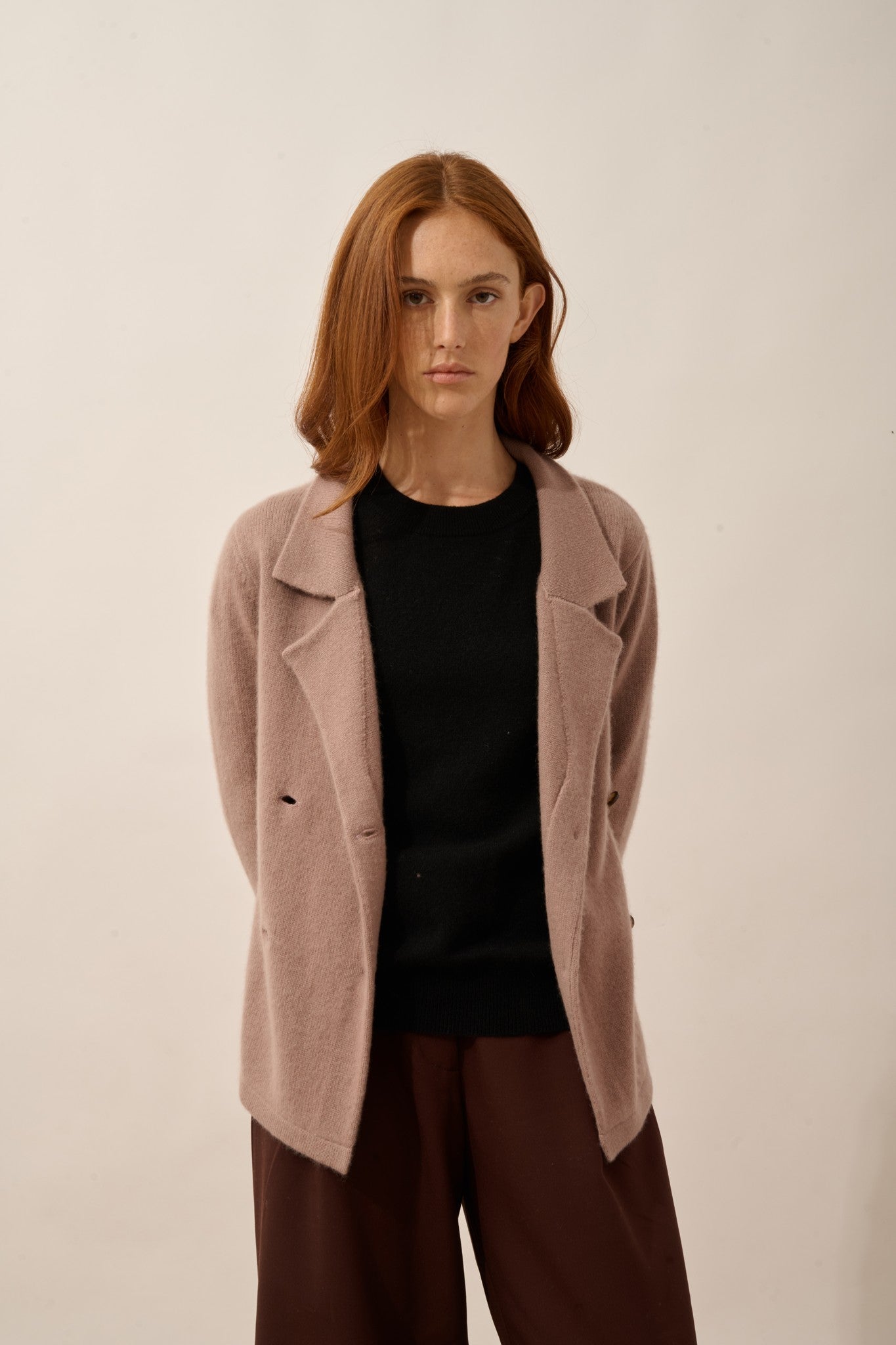 chloe veste boutonnée col tailleur 4 fils cuivre