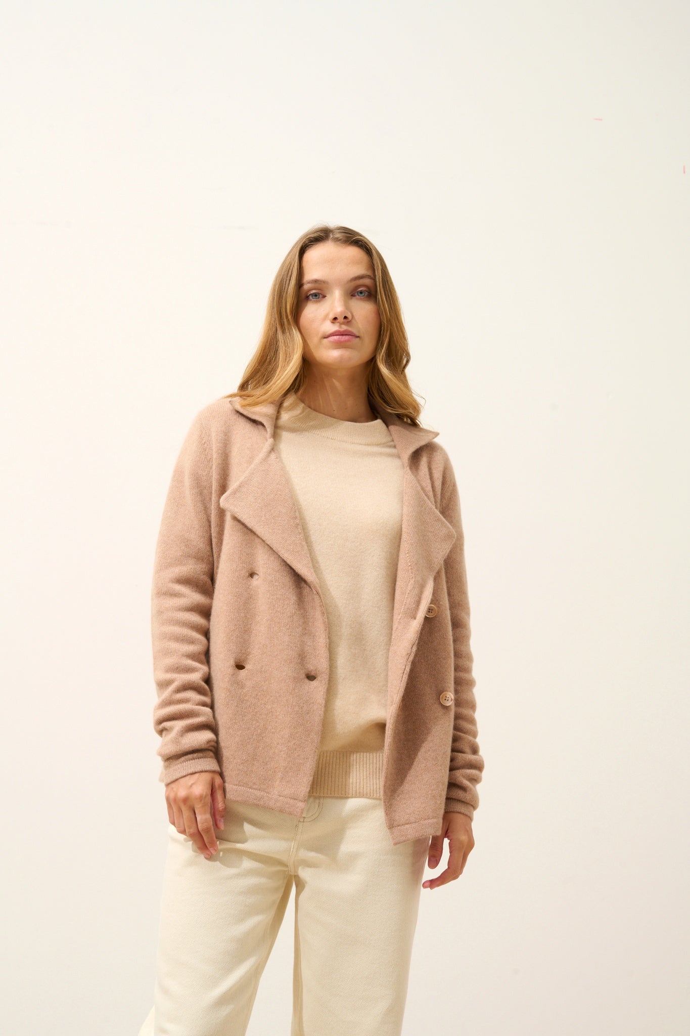 CHLOE veste col tailleur camel chiné