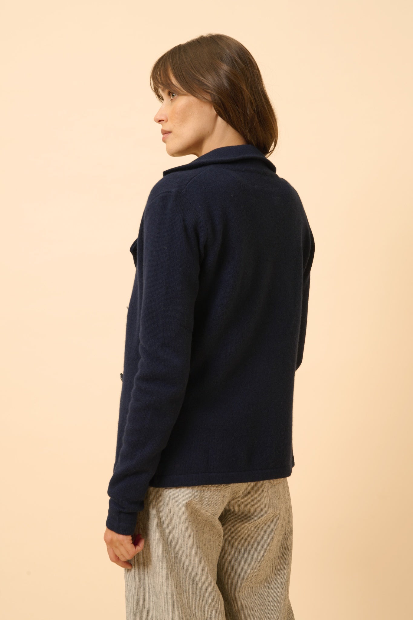 CHLOE veste col tailleur navy