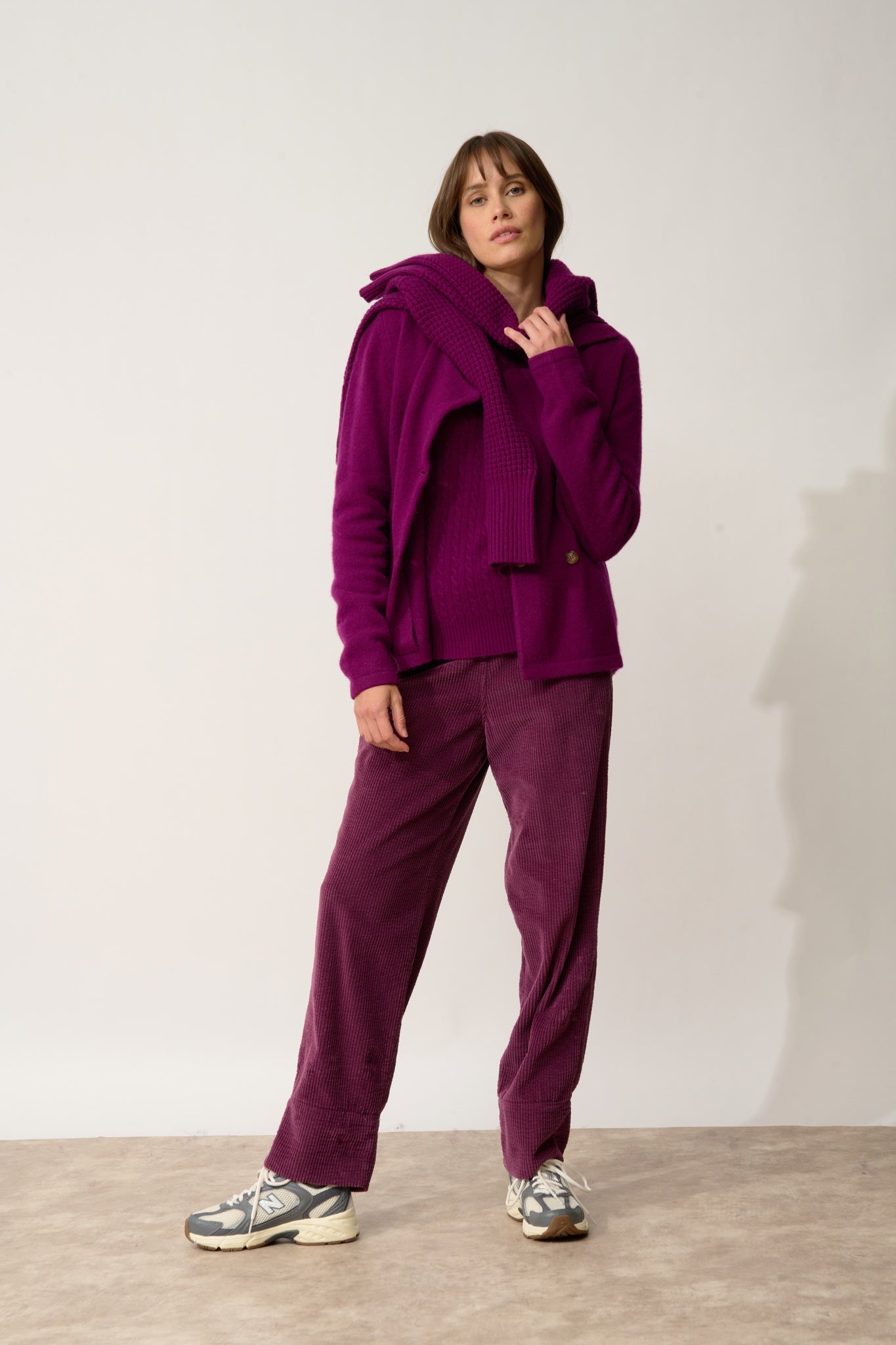 CHLOE veste col tailleur prune