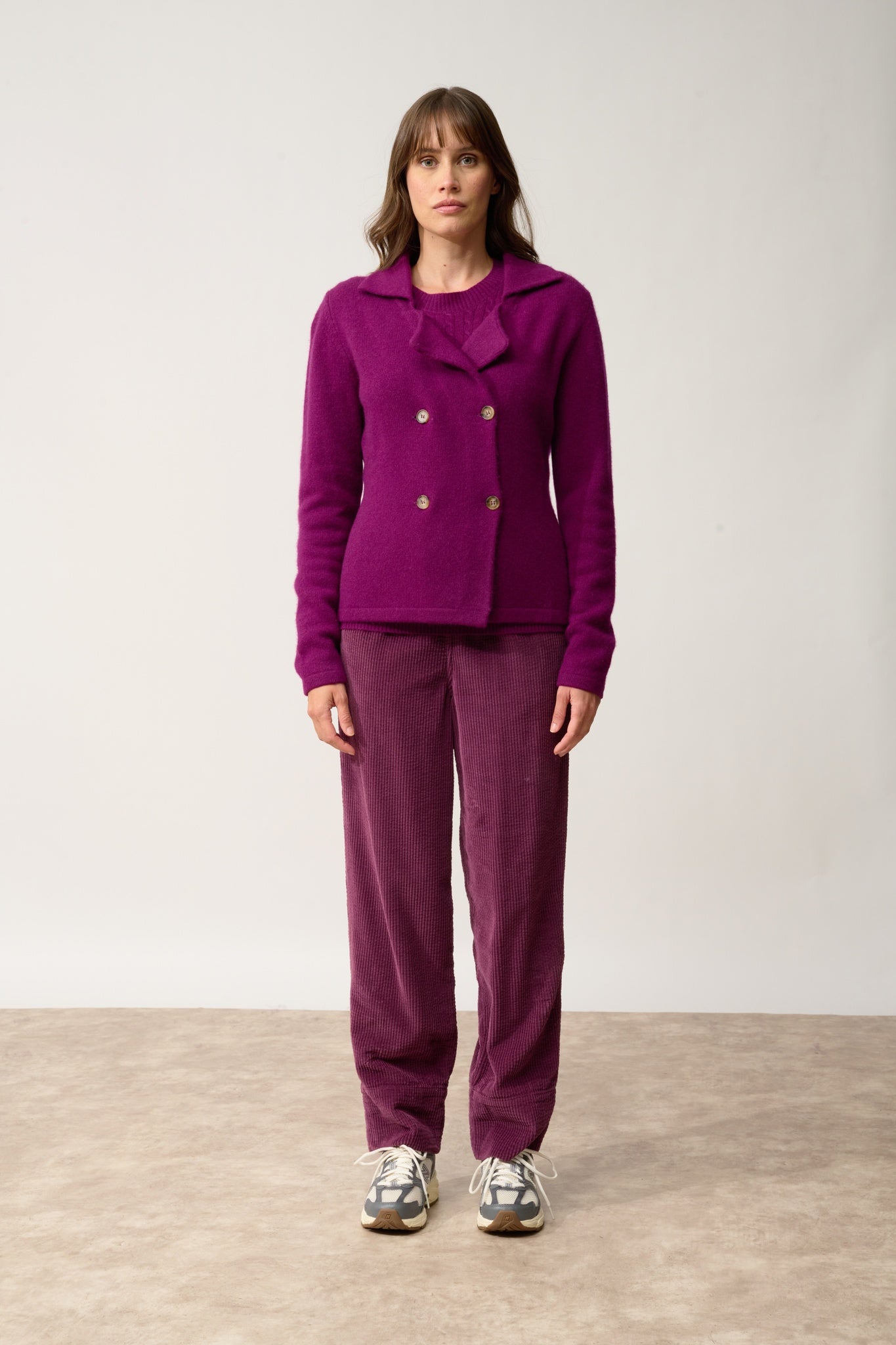 CHLOE veste col tailleur prune