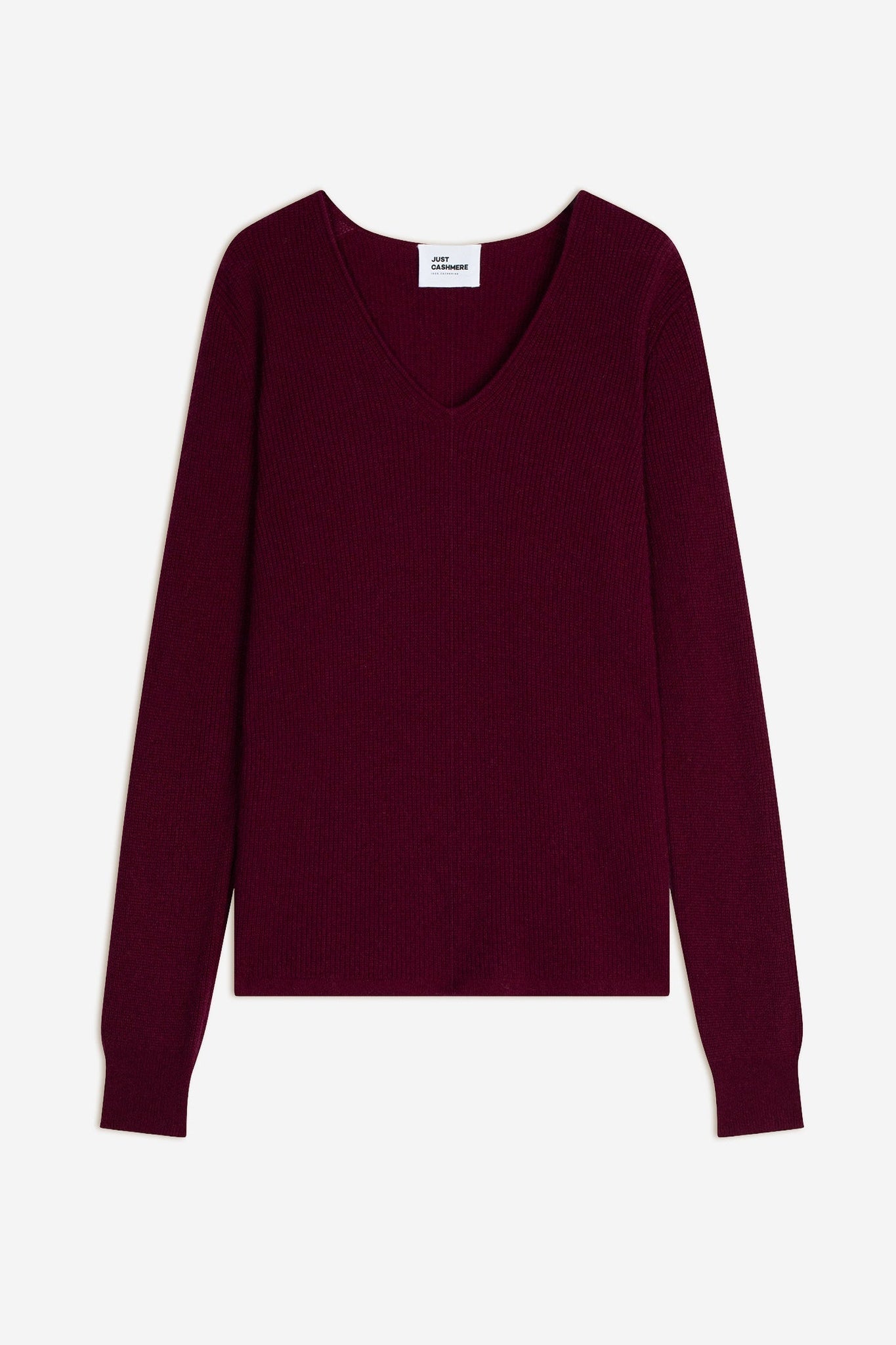 CIELORA pull col v bordeaux