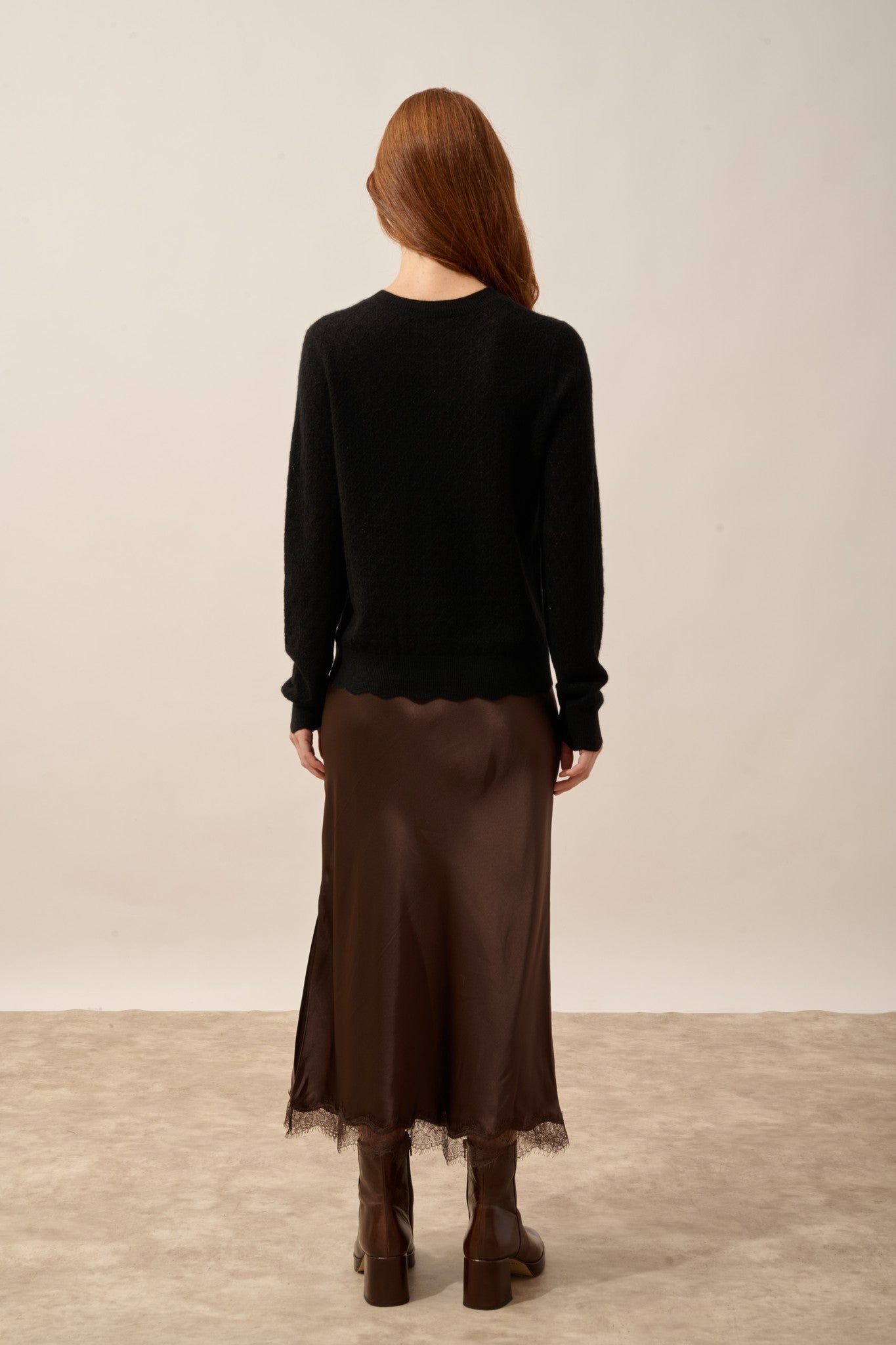 cimba cardigan col rond noir