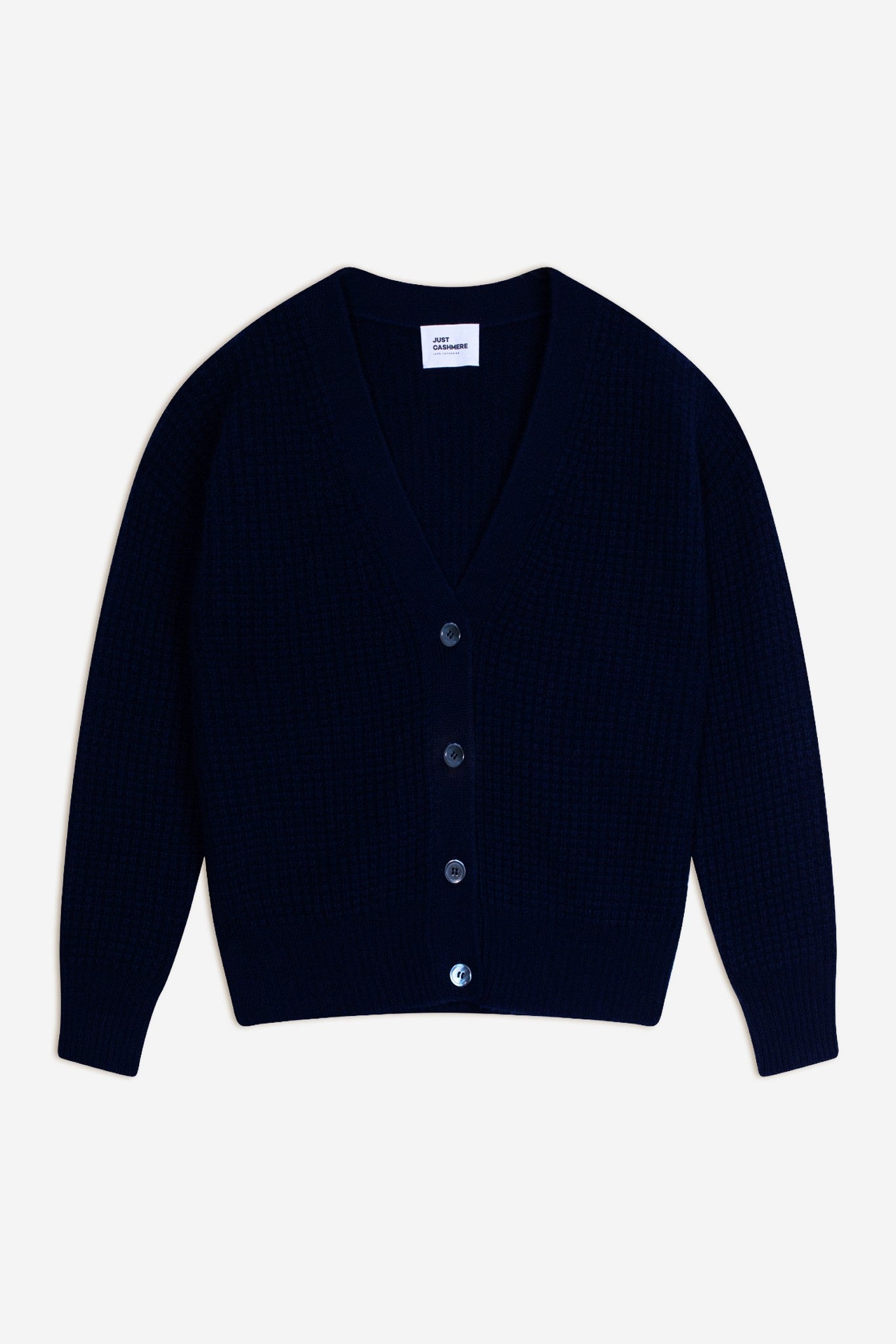 clara cardigan col v 6 fils navy