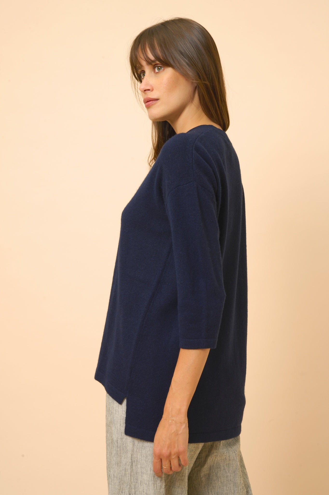 CLATT pull col rond navy