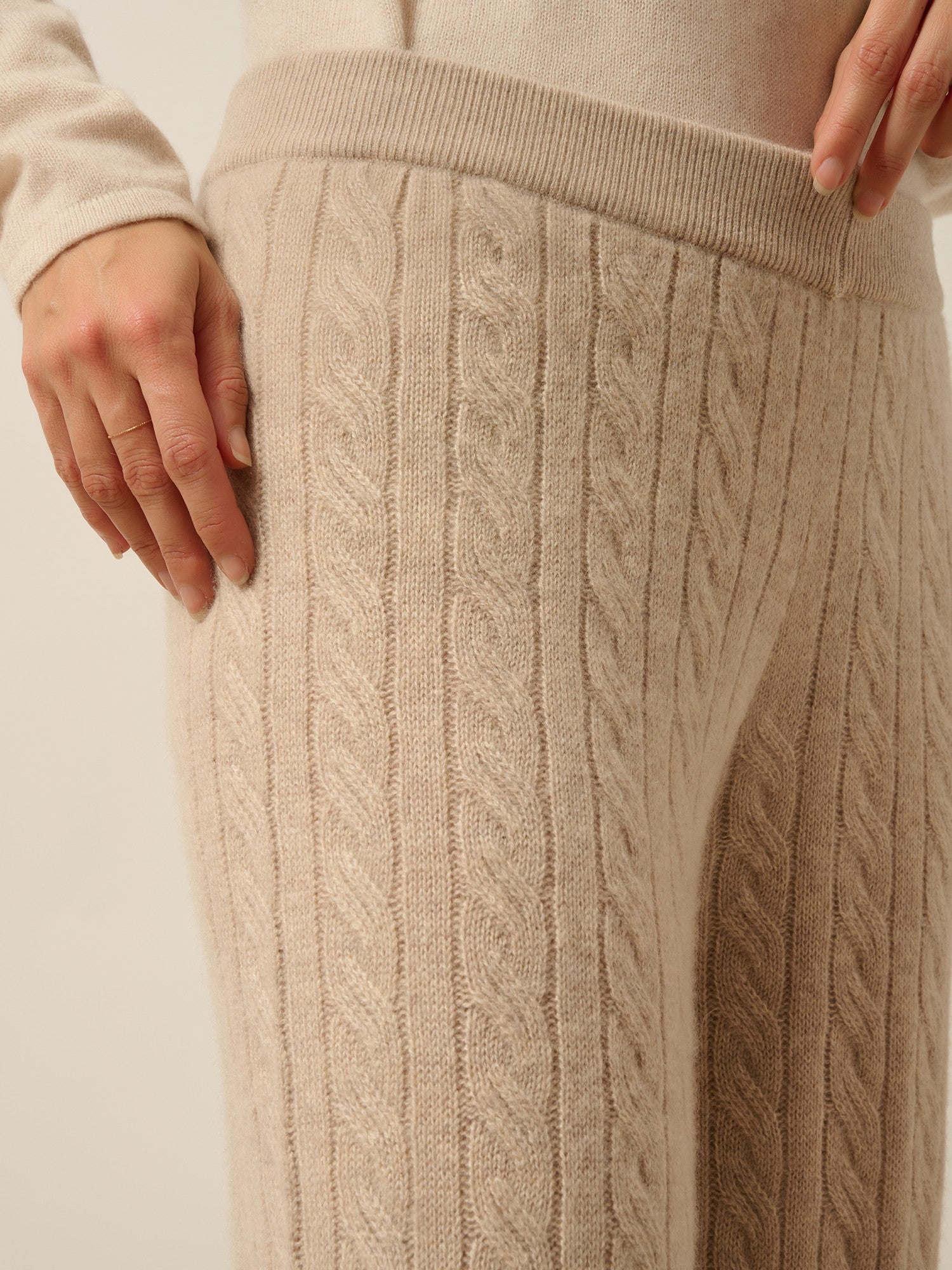 colette pantalon large 4 fils camel clair chiné