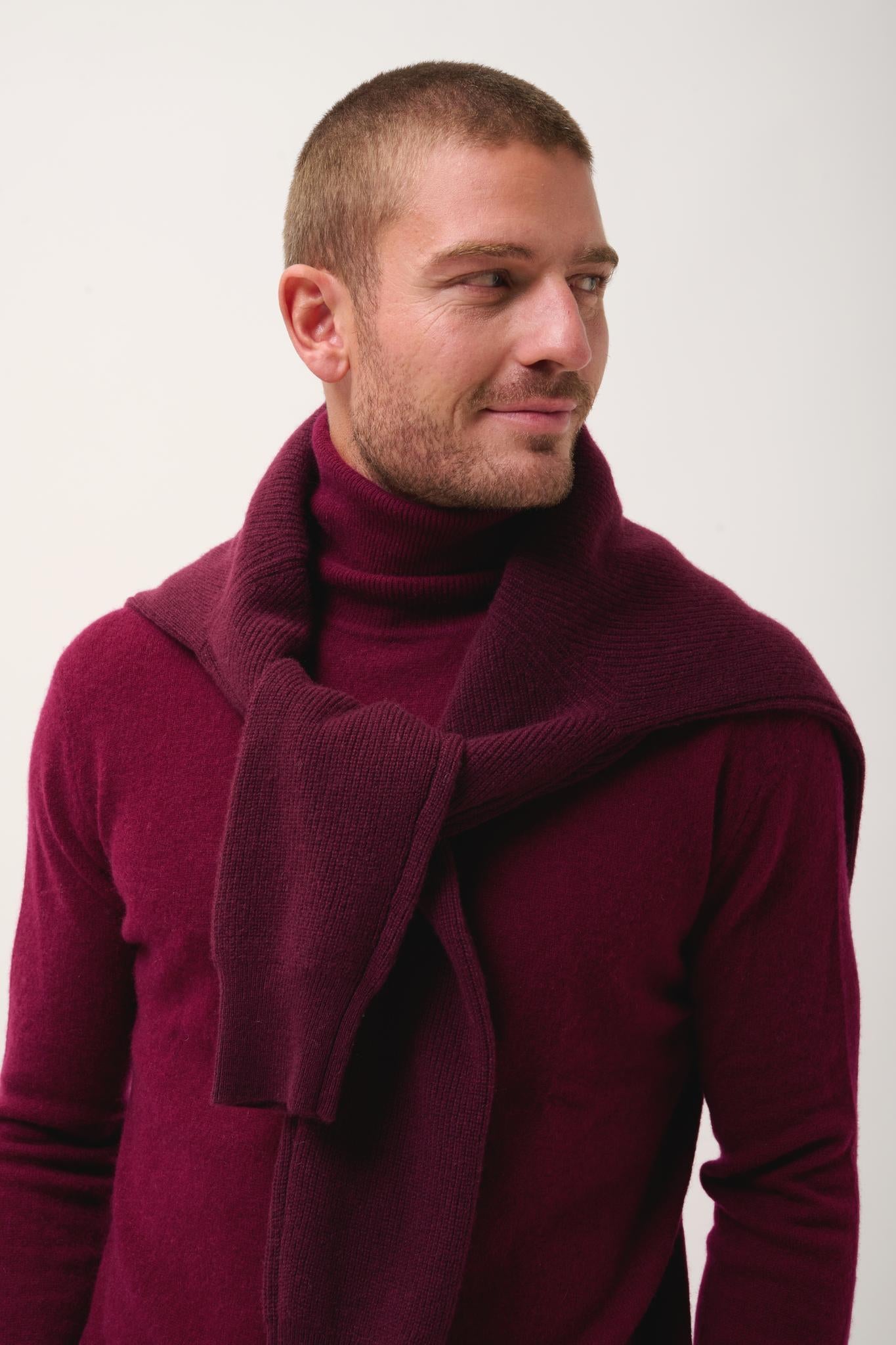 CONNOR burgundy turtleneck sweater