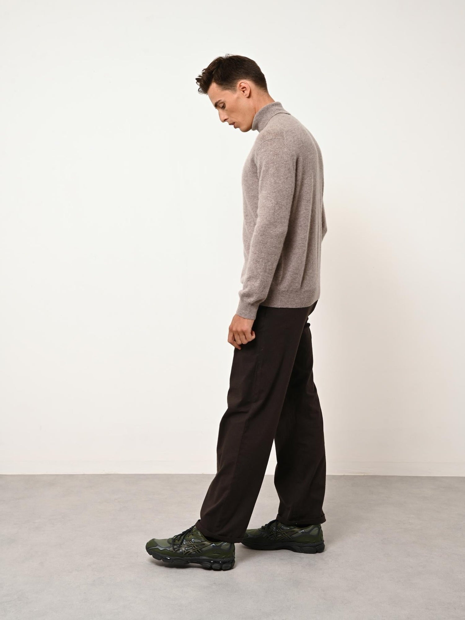 CONNOR pull col roulé caribou chiné