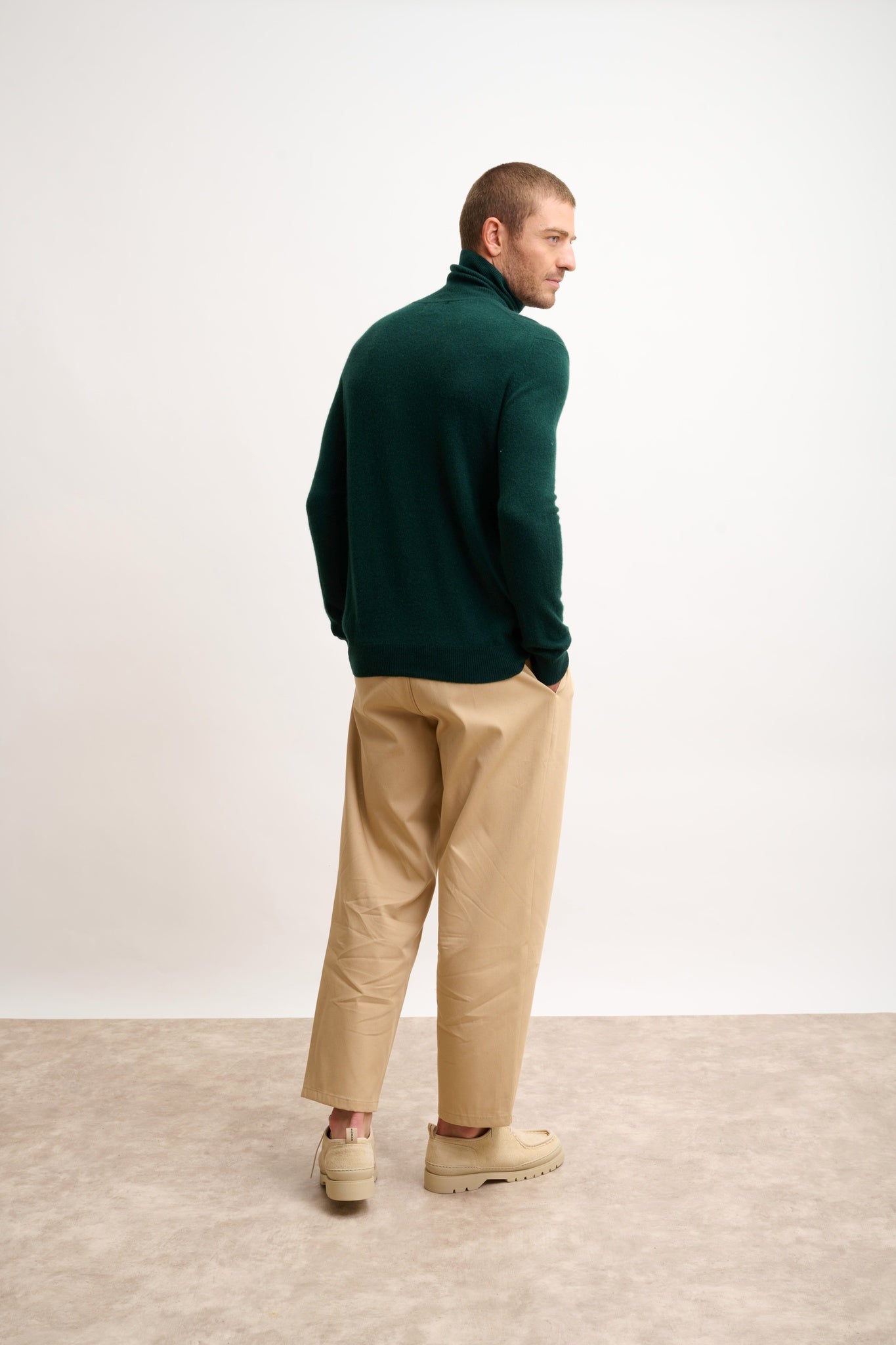 CONNOR pull col roulé cyprès