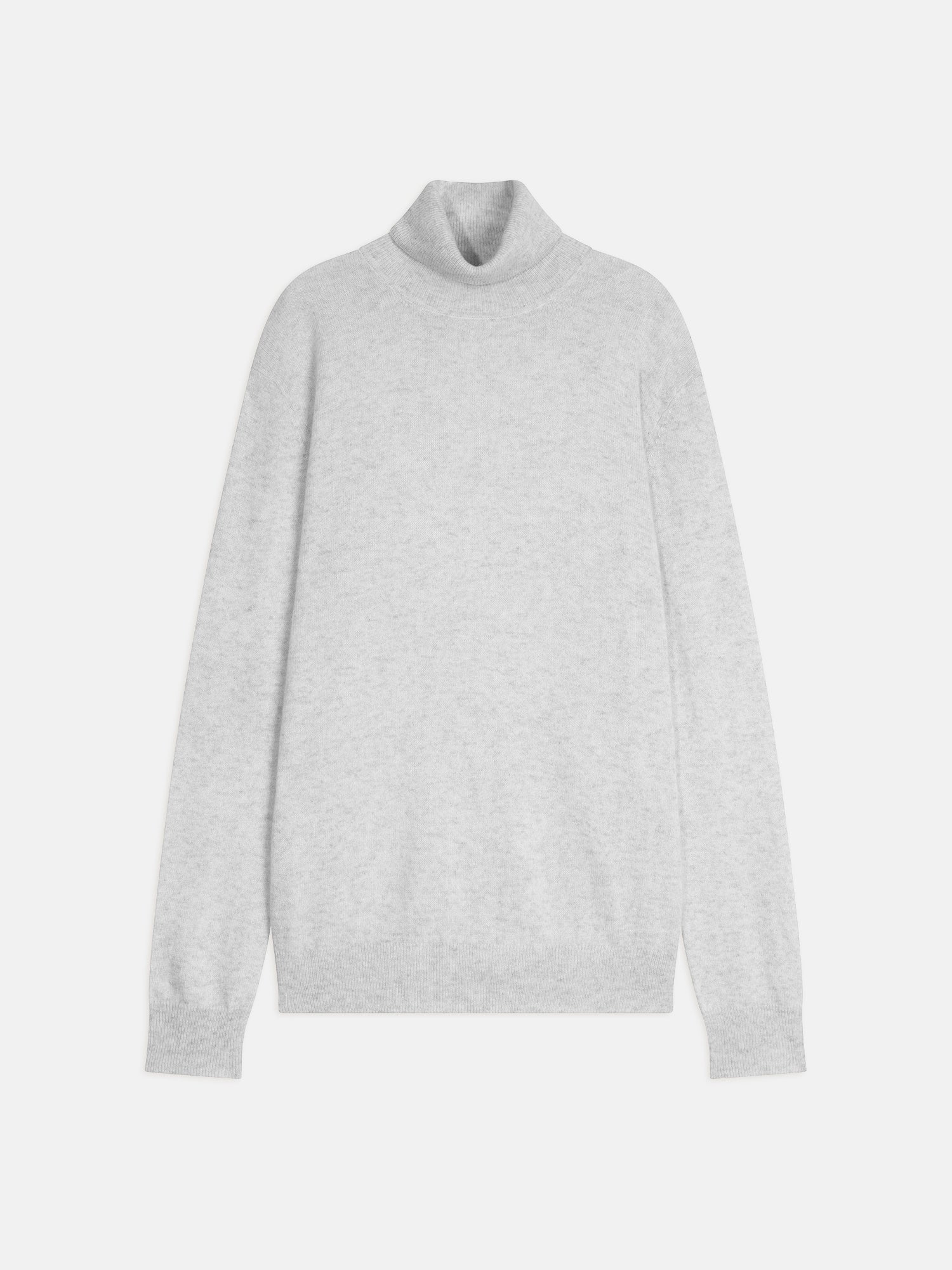 CONNOR pull col roulé gris perle chiné