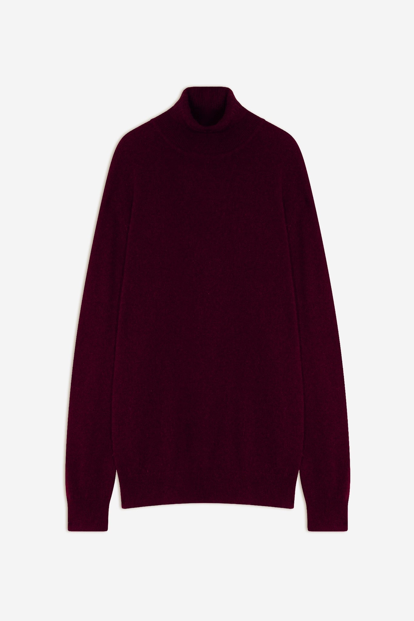Connor roll neck sweater in blackberry