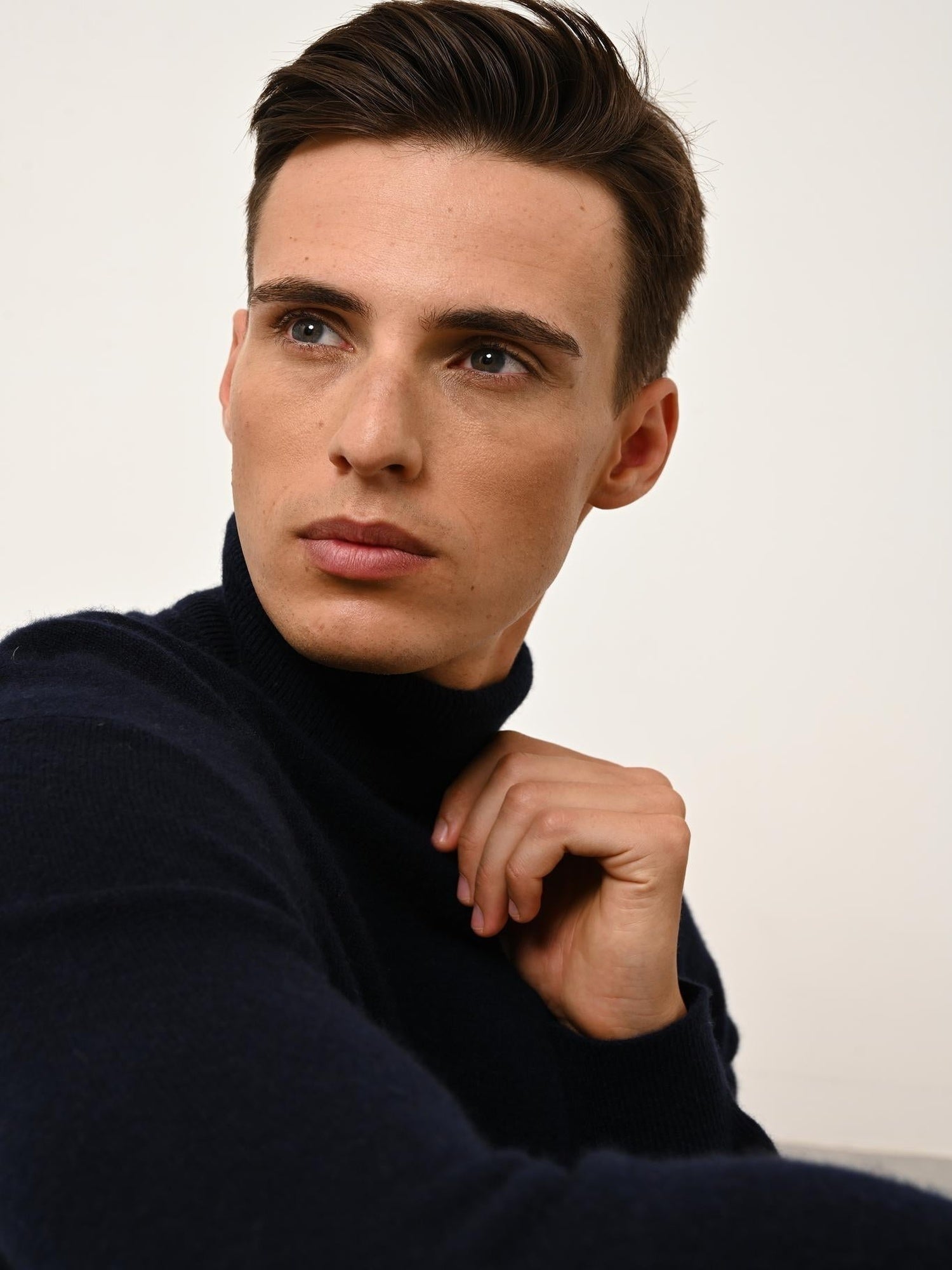 CONNOR navy turtleneck sweater