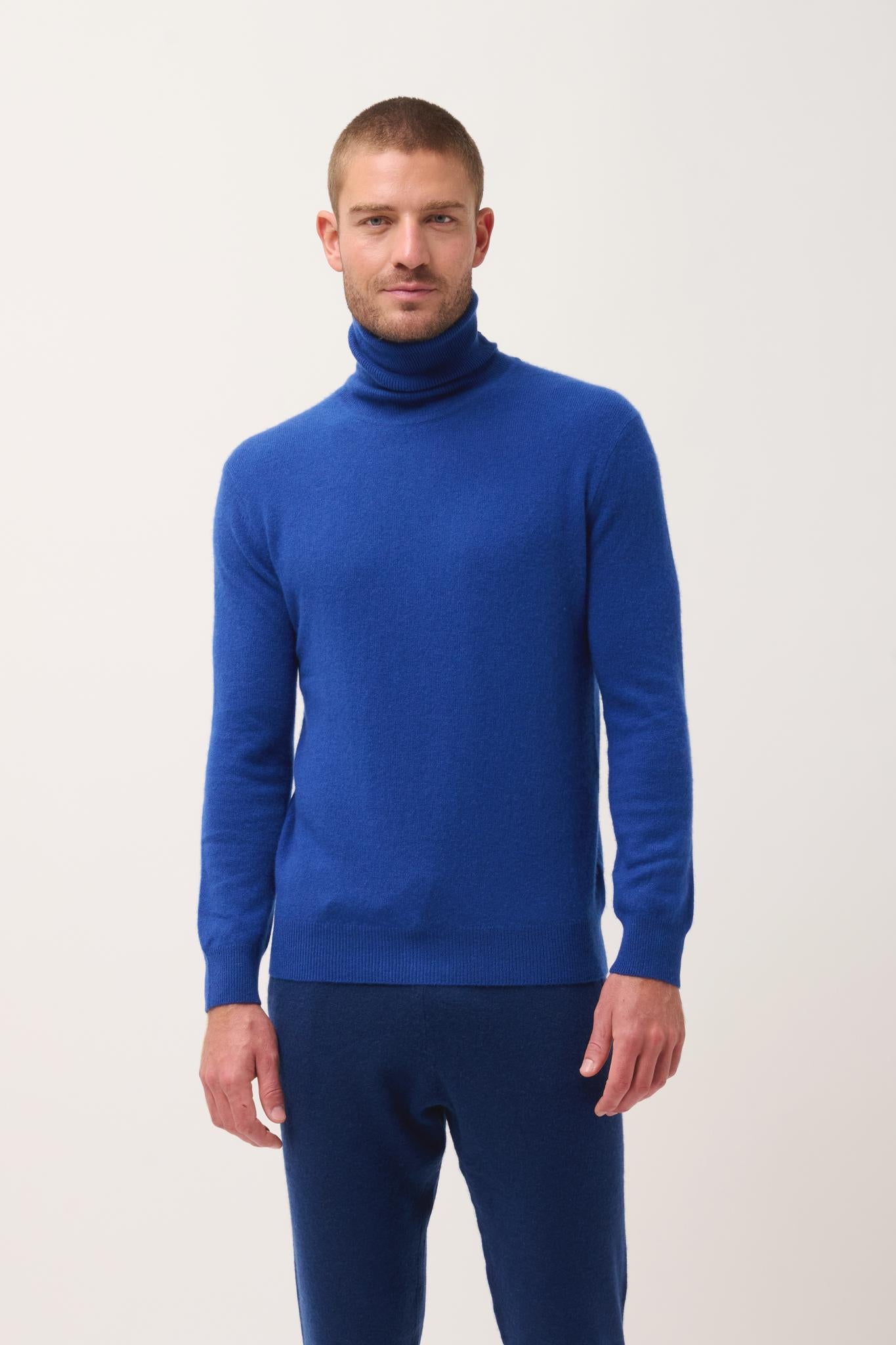 CONNOR pull col roulé outremer